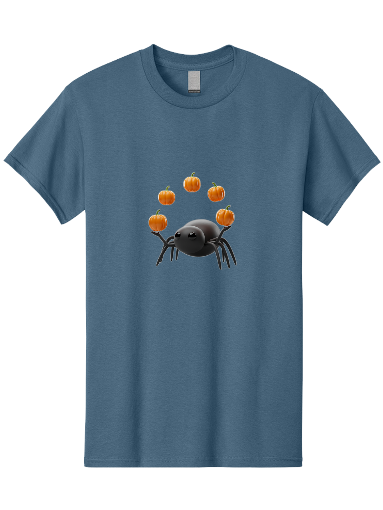 Black-Spider-With-Pumpkins-1 Men'S Graphic Tee, 100% Cotton, Comfortable Casual Summer Wear, Machine Washable, Vintage Camera, Old Camera, Antique Camera, Black Camera, Classic Photography, Photography Equipment, Nostalgic Device, Film Camera, Bal827