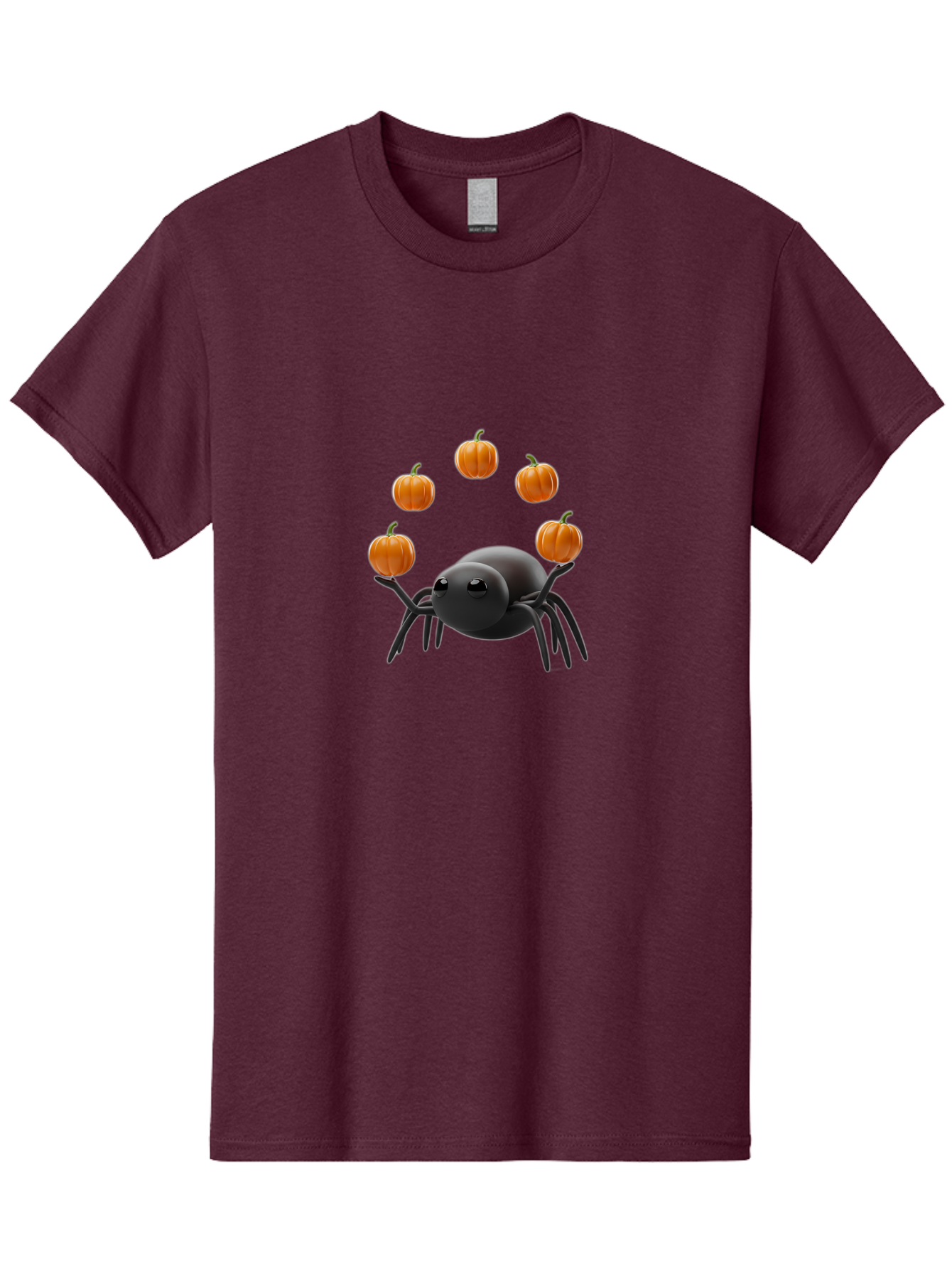 Black-Spider-With-Pumpkins-1 Men'S Graphic Tee, 100% Cotton, Comfortable Casual Summer Wear, Machine Washable, Vintage Camera, Old Camera, Antique Camera, Black Camera, Classic Photography, Photography Equipment, Nostalgic Device, Film Camera, Bal827