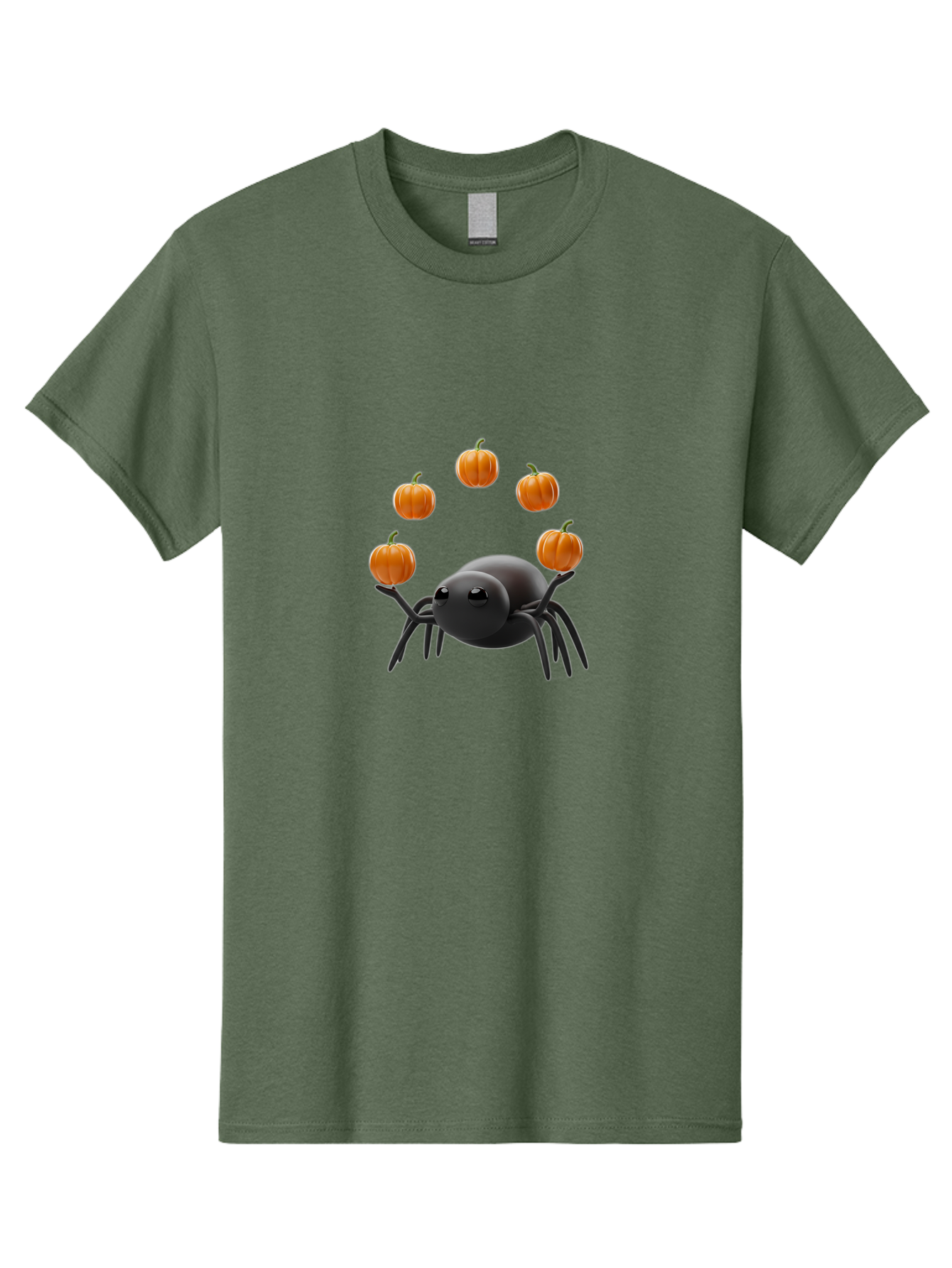 Black-Spider-With-Pumpkins-1 Men'S Graphic Tee, 100% Cotton, Comfortable Casual Summer Wear, Machine Washable, Vintage Camera, Old Camera, Antique Camera, Black Camera, Classic Photography, Photography Equipment, Nostalgic Device, Film Camera, Bal827
