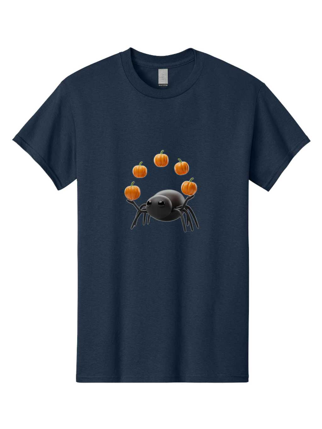 Black-Spider-With-Pumpkins-1 Men'S Graphic Tee, 100% Cotton, Comfortable Casual Summer Wear, Machine Washable, Vintage Camera, Old Camera, Antique Camera, Black Camera, Classic Photography, Photography Equipment, Nostalgic Device, Film Camera, Bal827