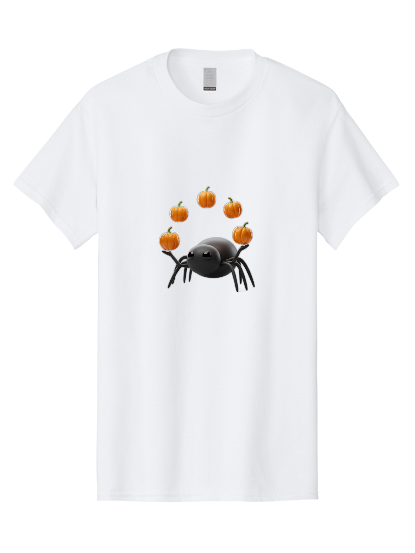 Black-Spider-With-Pumpkins-1 Men'S Graphic Tee, 100% Cotton, Comfortable Casual Summer Wear, Machine Washable, Vintage Camera, Old Camera, Antique Camera, Black Camera, Classic Photography, Photography Equipment, Nostalgic Device, Film Camera, Bal827