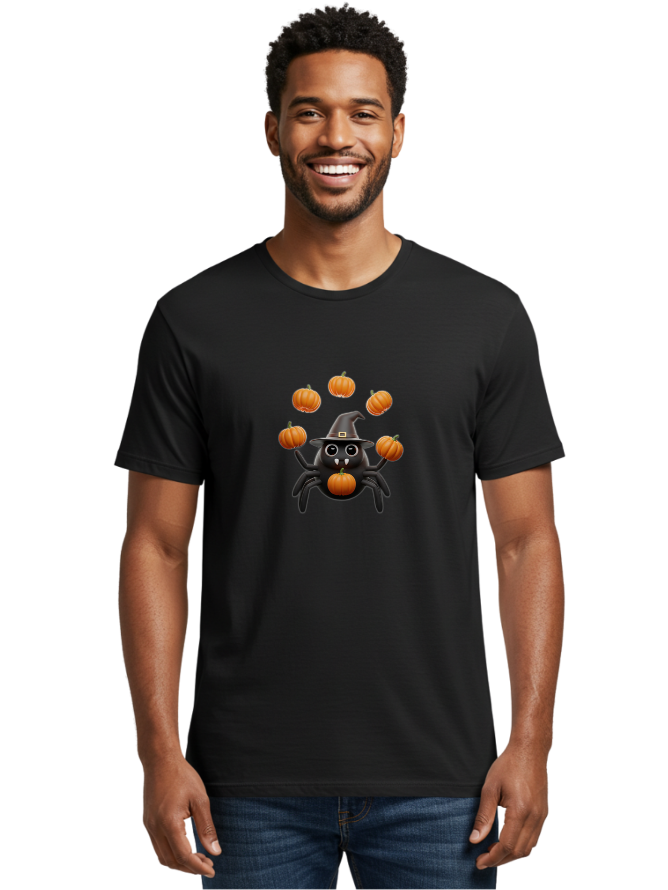 Black-Spider-With-Pumpkins Men'S Graphic Tee, 100% Cotton, Comfortable Casual Summer Wear, Machine Washable, Vintage Camera, Old Camera, Antique Camera, Black Camera, Classic Photography, Photography Equipment, Nostalgic Device, Film Camera, Bal828