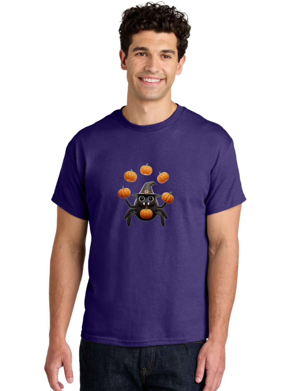Black-Spider-With-Pumpkins Men'S Graphic Tee, 100% Cotton, Comfortable Casual Summer Wear, Machine Washable, Vintage Camera, Old Camera, Antique Camera, Black Camera, Classic Photography, Photography Equipment, Nostalgic Device, Film Camera, Bal828