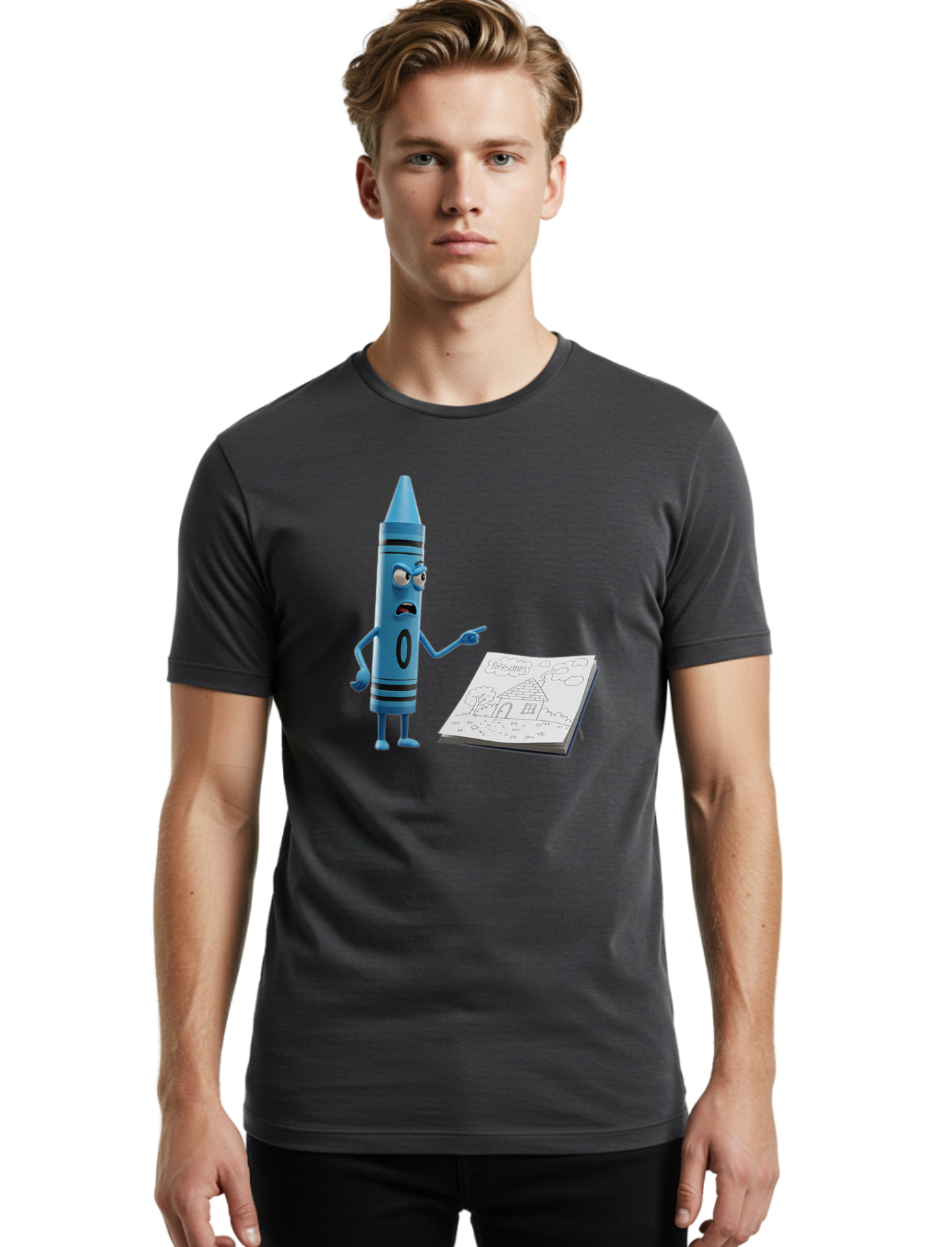 Blue-Crayon Men'S Graphic Tee, 100% Cotton, Comfortable Casual Summer Wear, Machine Washable, Vintage Camera, Old Camera, Antique Camera, Black Camera, Classic Photography, Photography Equipment, Nostalgic Device, Film Camera, Camera Art Bal830