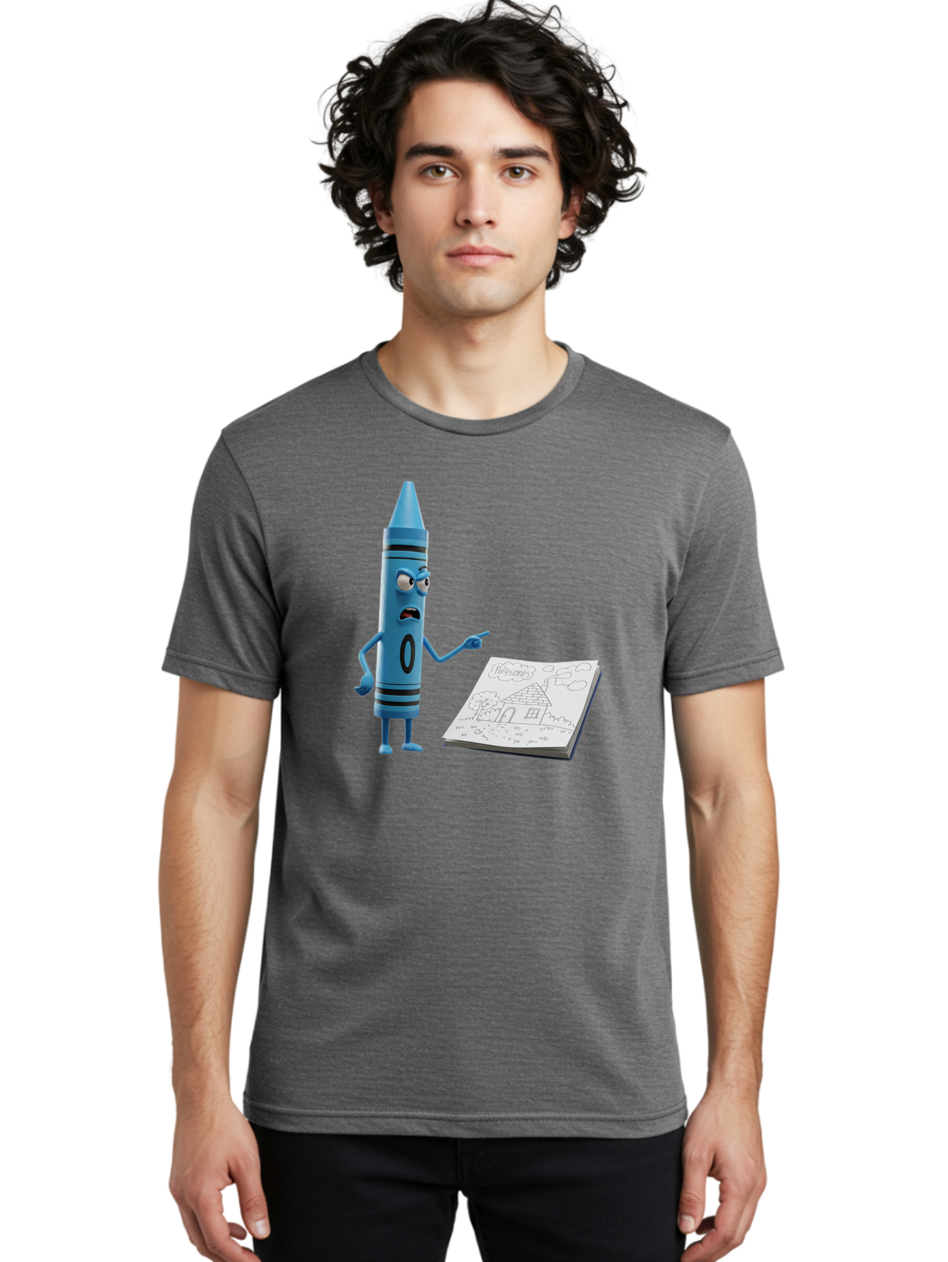 Blue-Crayon Men'S Graphic Tee, 100% Cotton, Comfortable Casual Summer Wear, Machine Washable, Vintage Camera, Old Camera, Antique Camera, Black Camera, Classic Photography, Photography Equipment, Nostalgic Device, Film Camera, Camera Art Bal830
