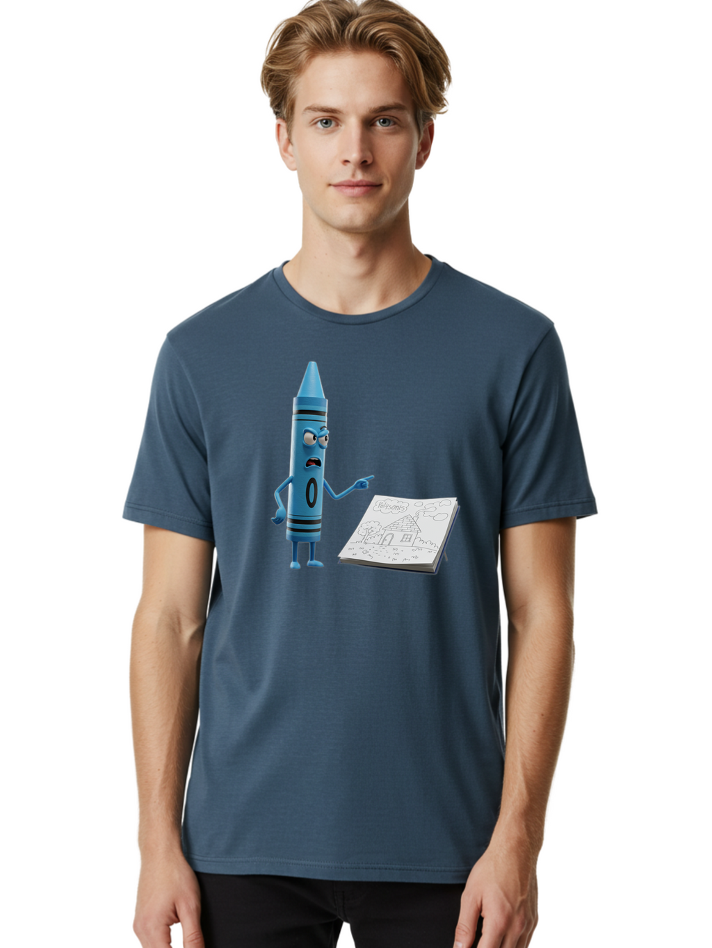 Blue-Crayon Men'S Graphic Tee, 100% Cotton, Comfortable Casual Summer Wear, Machine Washable, Vintage Camera, Old Camera, Antique Camera, Black Camera, Classic Photography, Photography Equipment, Nostalgic Device, Film Camera, Camera Art Bal830