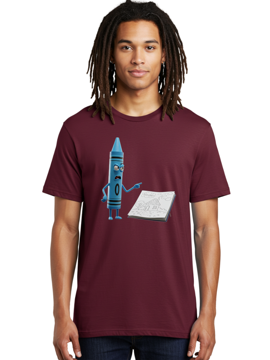 Blue-Crayon Men'S Graphic Tee, 100% Cotton, Comfortable Casual Summer Wear, Machine Washable, Vintage Camera, Old Camera, Antique Camera, Black Camera, Classic Photography, Photography Equipment, Nostalgic Device, Film Camera, Camera Art Bal830
