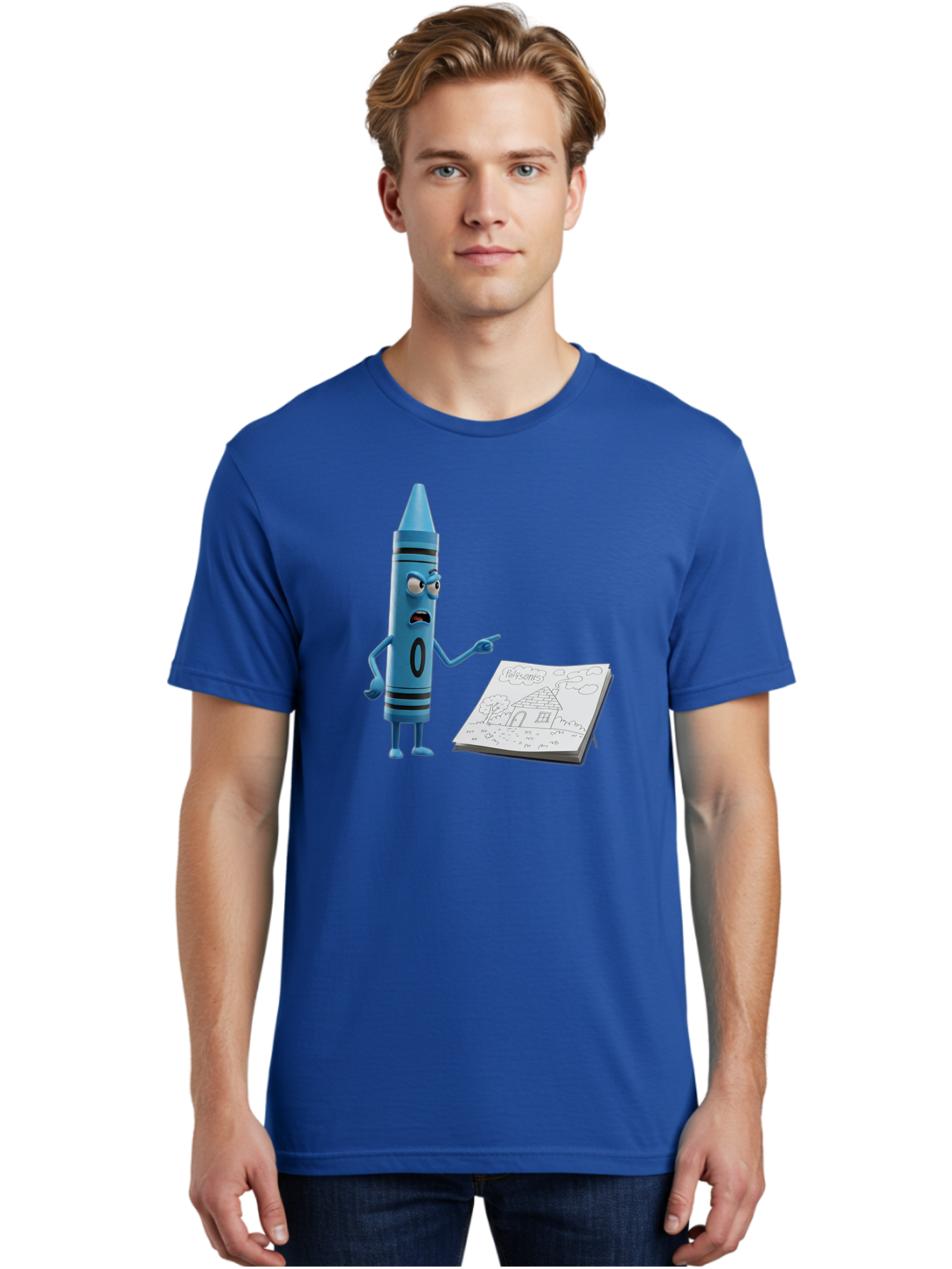 Blue-Crayon Men'S Graphic Tee, 100% Cotton, Comfortable Casual Summer Wear, Machine Washable, Vintage Camera, Old Camera, Antique Camera, Black Camera, Classic Photography, Photography Equipment, Nostalgic Device, Film Camera, Camera Art Bal830