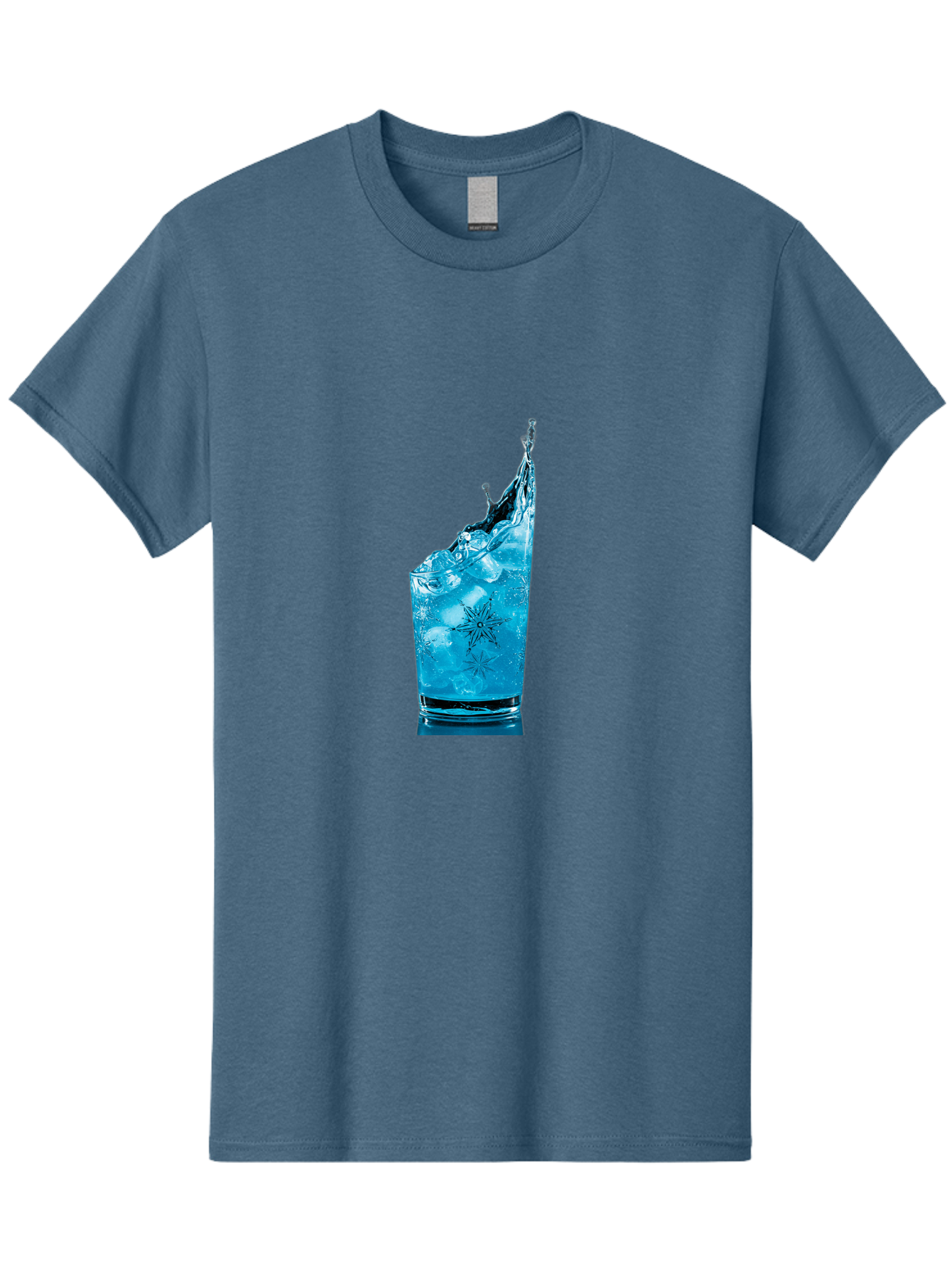Blue-Drink-Splash Men'S Graphic Tee, 100% Cotton, Comfortable Casual Summer Wear, Machine Washable, Vintage Camera, Old Camera, Antique Camera, Black Camera, Classic Photography, Photography Equipment, Nostalgic Device, Film Camera, Camera Art Bal831