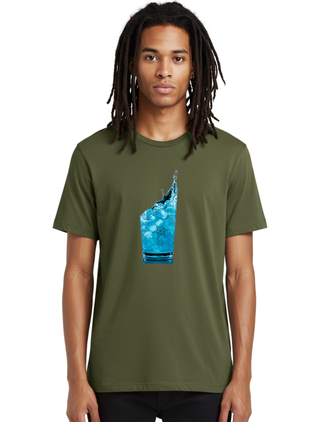 Blue-Drink-Splash Men'S Graphic Tee, 100% Cotton, Comfortable Casual Summer Wear, Machine Washable, Vintage Camera, Old Camera, Antique Camera, Black Camera, Classic Photography, Photography Equipment, Nostalgic Device, Film Camera, Camera Art Bal831