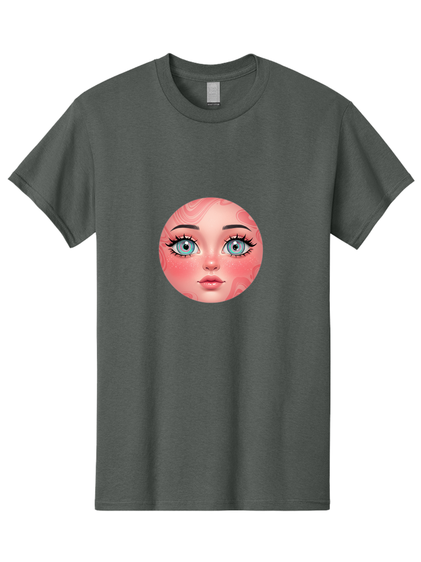 Blue-Eyed-Girl-Portrait Men'S Graphic Tee, 100% Cotton, Comfortable Casual Summer Wear, Machine Washable, Vintage Camera, Old Camera, Antique Camera, Black Camera, Classic Photography, Photography Equipment, Nostalgic Device, Film Camera, Bal832