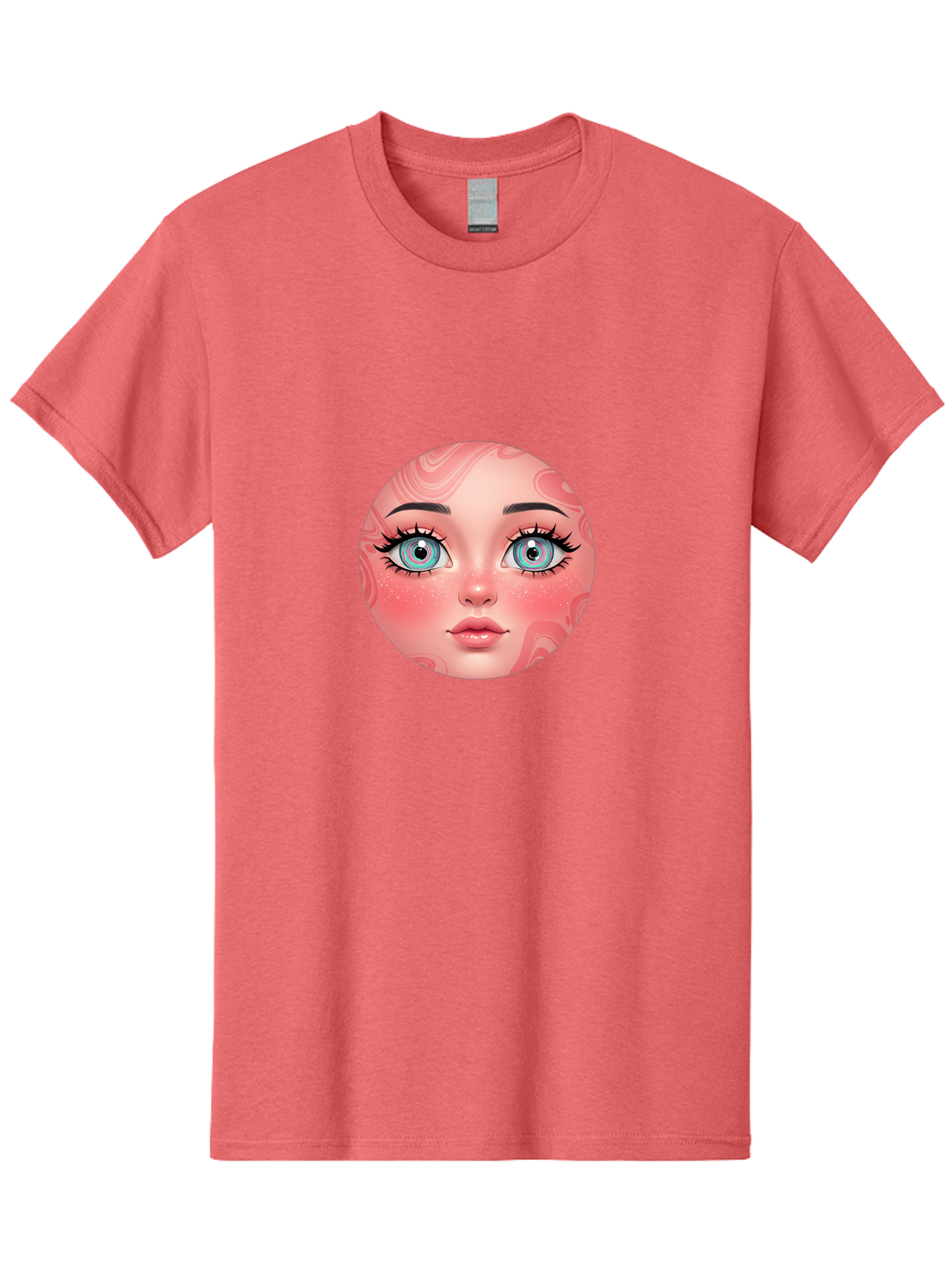 Blue-Eyed-Girl-Portrait Men'S Graphic Tee, 100% Cotton, Comfortable Casual Summer Wear, Machine Washable, Vintage Camera, Old Camera, Antique Camera, Black Camera, Classic Photography, Photography Equipment, Nostalgic Device, Film Camera, Bal832