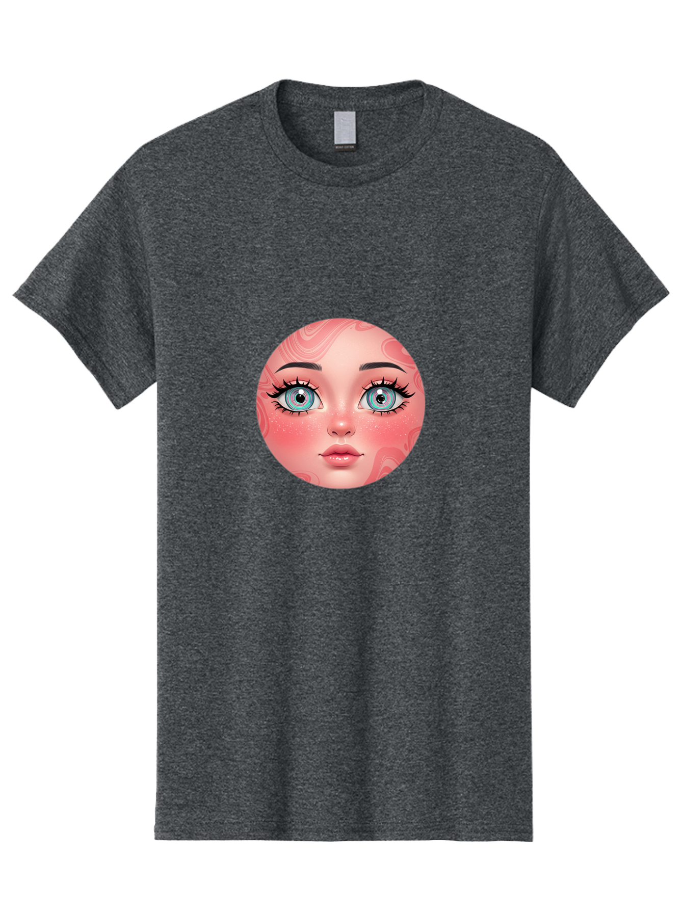 Blue-Eyed-Girl-Portrait Men'S Graphic Tee, 100% Cotton, Comfortable Casual Summer Wear, Machine Washable, Vintage Camera, Old Camera, Antique Camera, Black Camera, Classic Photography, Photography Equipment, Nostalgic Device, Film Camera, Bal832
