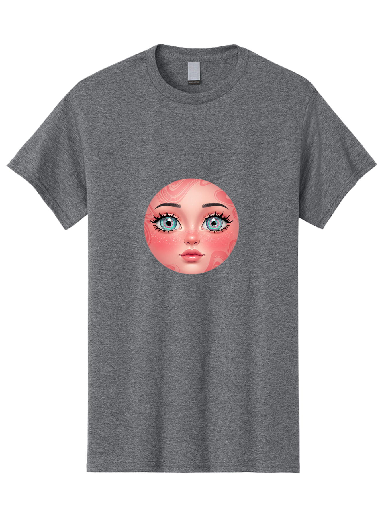Blue-Eyed-Girl-Portrait Men'S Graphic Tee, 100% Cotton, Comfortable Casual Summer Wear, Machine Washable, Vintage Camera, Old Camera, Antique Camera, Black Camera, Classic Photography, Photography Equipment, Nostalgic Device, Film Camera, Bal832