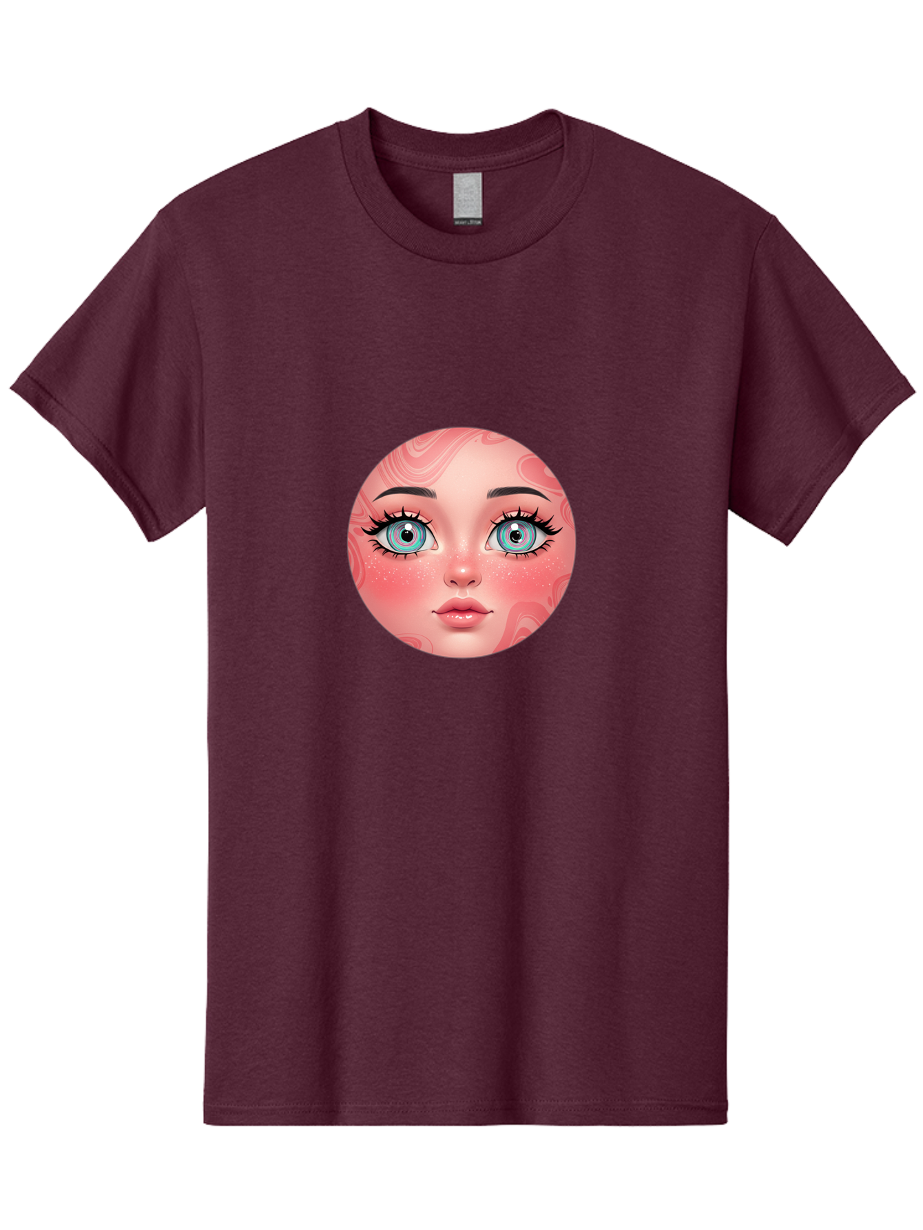 Blue-Eyed-Girl-Portrait Men'S Graphic Tee, 100% Cotton, Comfortable Casual Summer Wear, Machine Washable, Vintage Camera, Old Camera, Antique Camera, Black Camera, Classic Photography, Photography Equipment, Nostalgic Device, Film Camera, Bal832