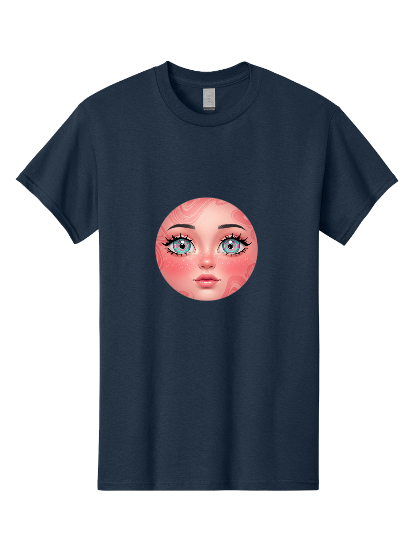 Blue-Eyed-Girl-Portrait Men'S Graphic Tee, 100% Cotton, Comfortable Casual Summer Wear, Machine Washable, Vintage Camera, Old Camera, Antique Camera, Black Camera, Classic Photography, Photography Equipment, Nostalgic Device, Film Camera, Bal832