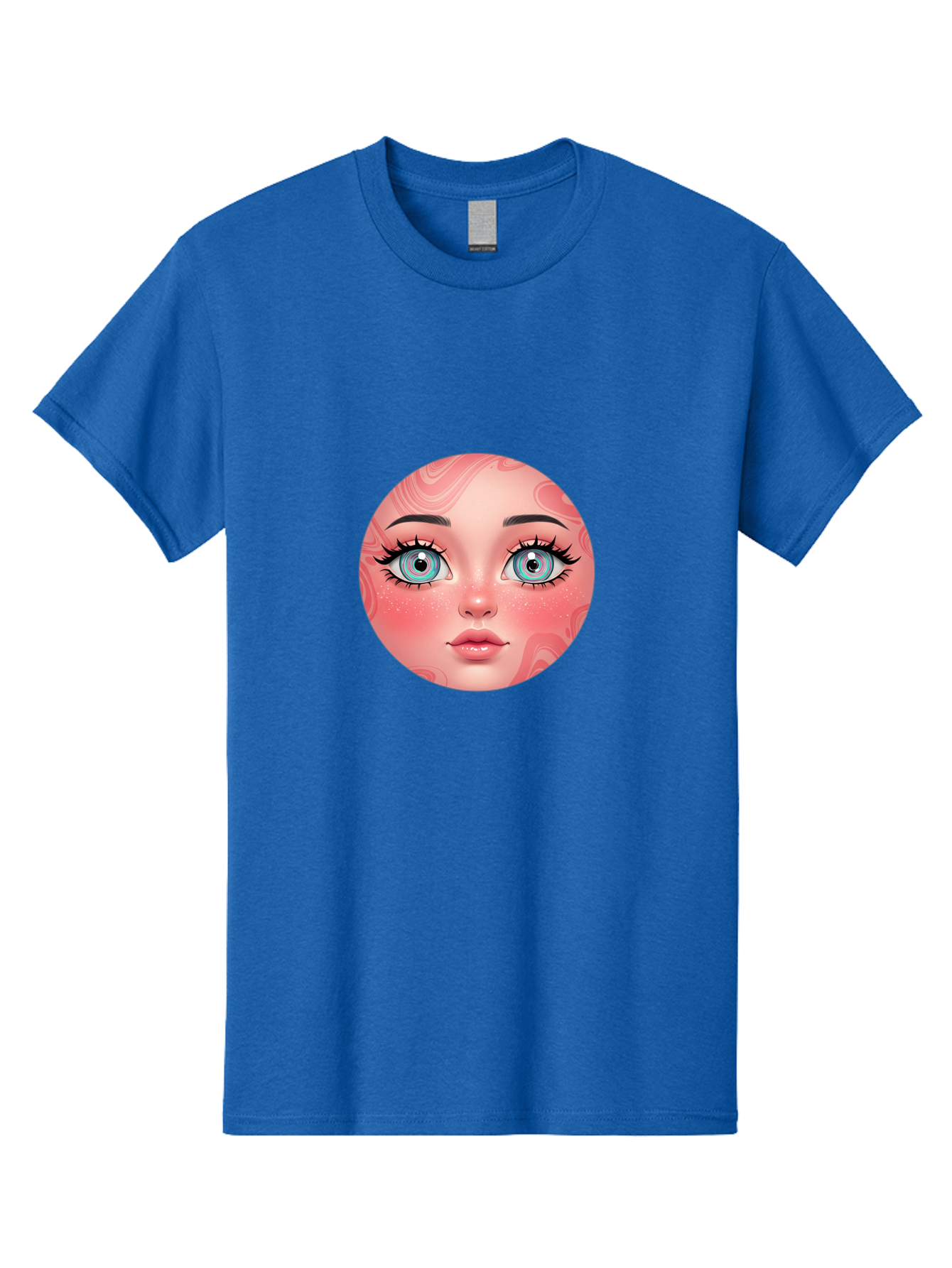 Blue-Eyed-Girl-Portrait Men'S Graphic Tee, 100% Cotton, Comfortable Casual Summer Wear, Machine Washable, Vintage Camera, Old Camera, Antique Camera, Black Camera, Classic Photography, Photography Equipment, Nostalgic Device, Film Camera, Bal832