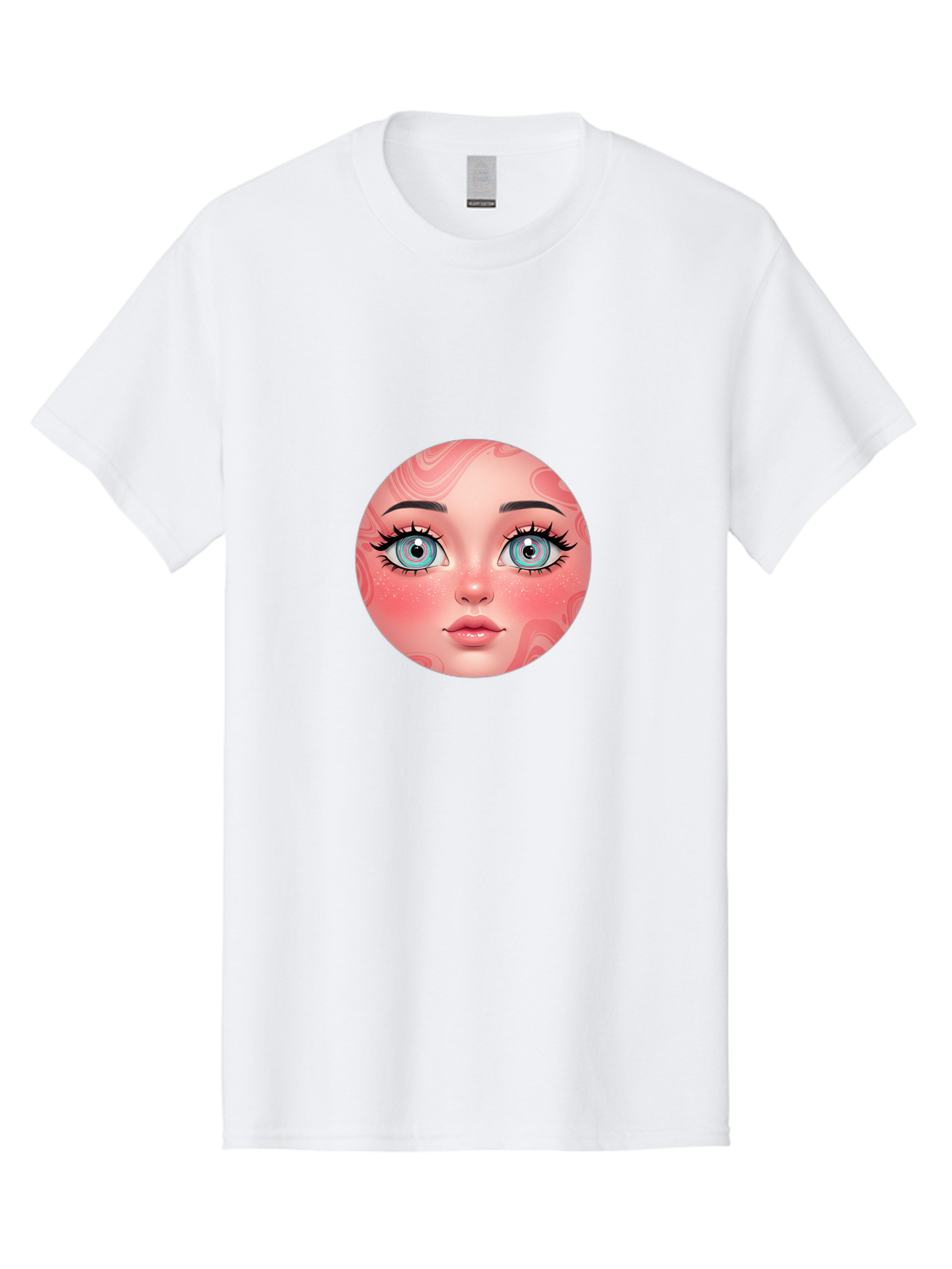 Blue-Eyed-Girl-Portrait Men'S Graphic Tee, 100% Cotton, Comfortable Casual Summer Wear, Machine Washable, Vintage Camera, Old Camera, Antique Camera, Black Camera, Classic Photography, Photography Equipment, Nostalgic Device, Film Camera, Bal832