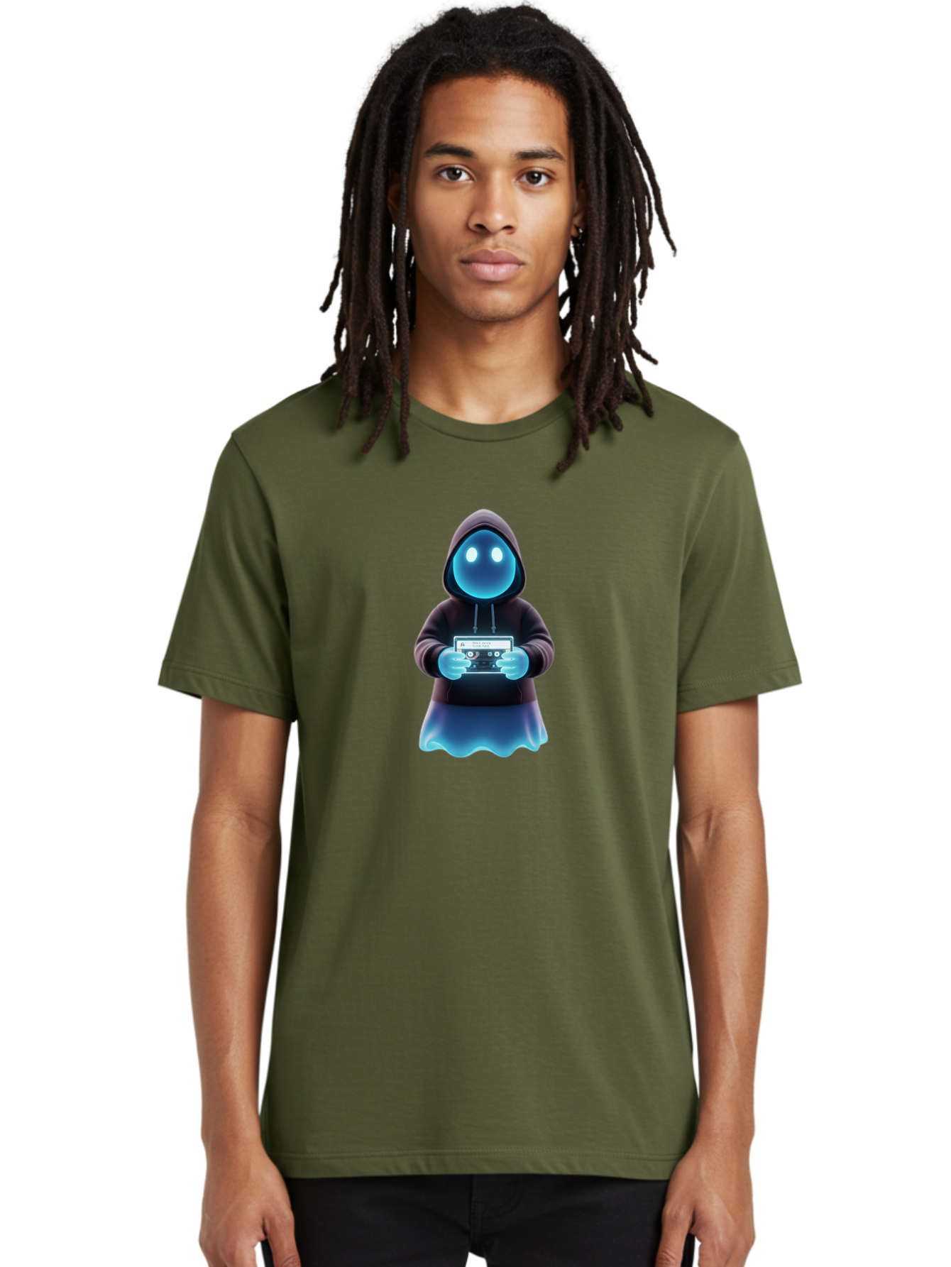 Blue-Ghost-Gamer Men'S Graphic Tee, 100% Cotton, Comfortable Casual Summer Wear, Machine Washable, Vintage Camera, Old Camera, Antique Camera, Black Camera, Classic Photography, Photography Equipment, Nostalgic Device, Film Camera, Camera Art Bal833