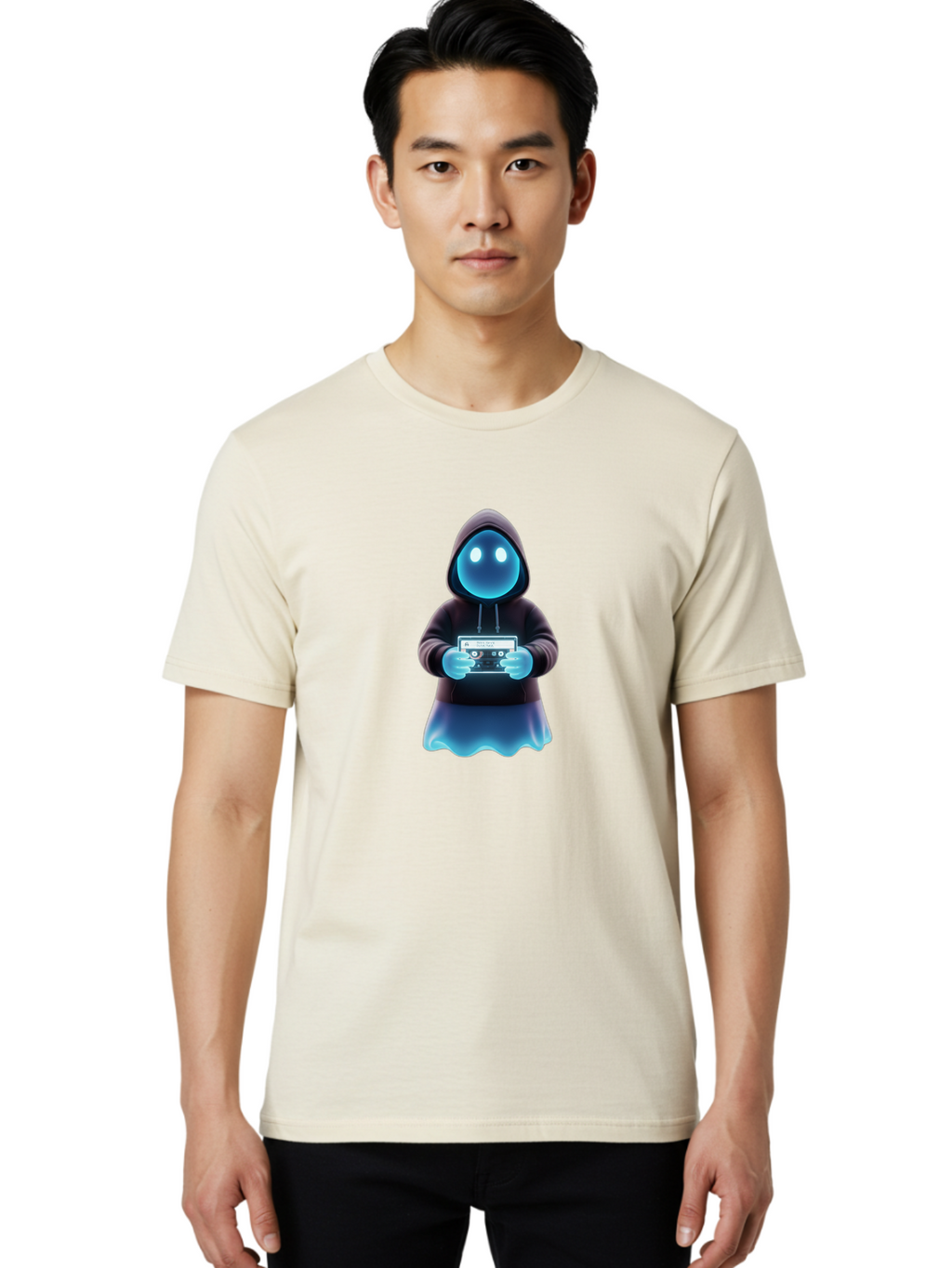 Blue-Ghost-Gamer Men'S Graphic Tee, 100% Cotton, Comfortable Casual Summer Wear, Machine Washable, Vintage Camera, Old Camera, Antique Camera, Black Camera, Classic Photography, Photography Equipment, Nostalgic Device, Film Camera, Camera Art Bal833