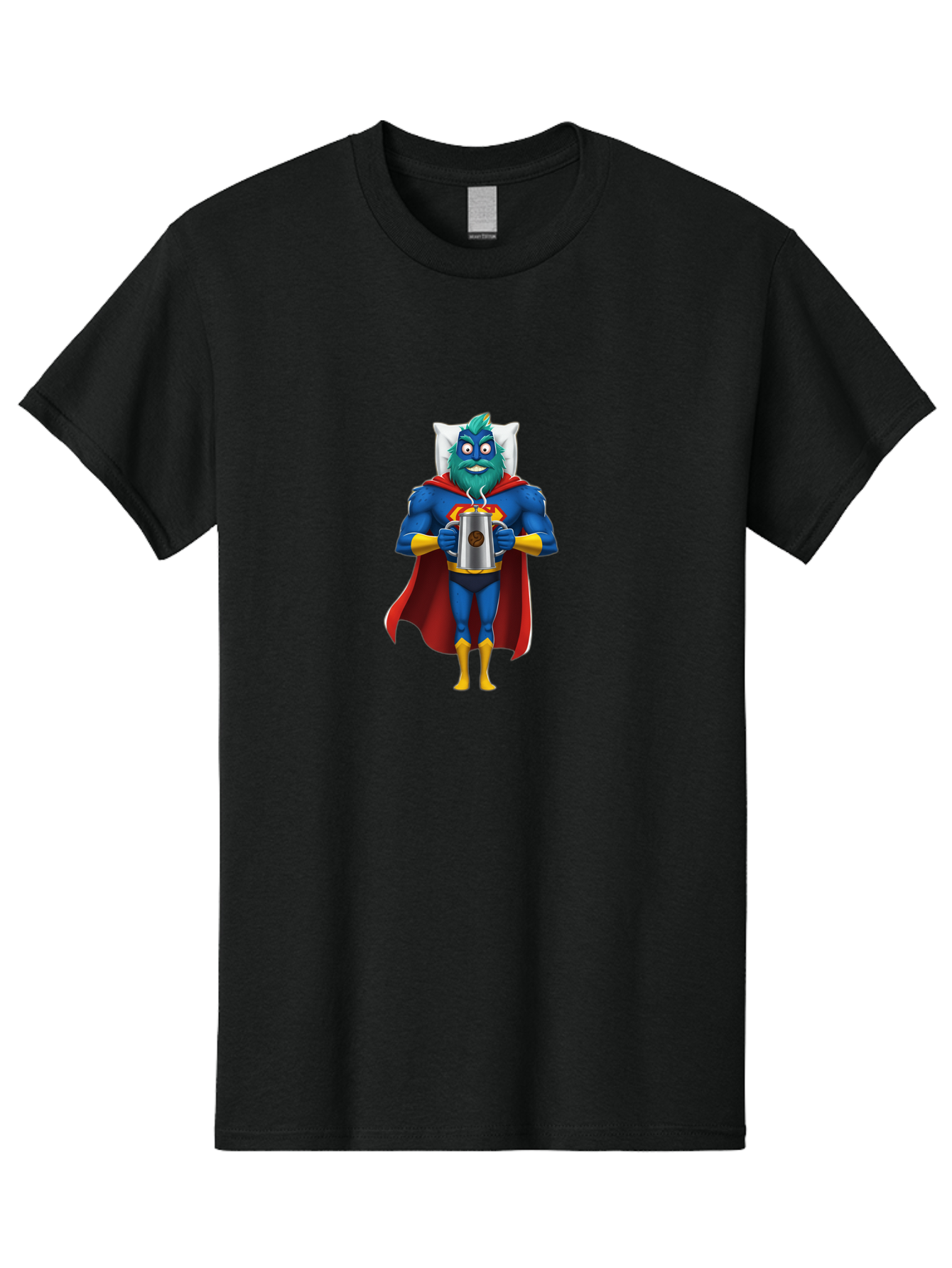 Blue-Superhero Men'S Graphic Tee, 100% Cotton, Comfortable Casual Summer Wear, Machine Washable, Vintage Camera, Old Camera, Antique Camera, Black Camera, Classic Photography, Photography Equipment, Nostalgic Device, Film Camera, Camera Art Bal834