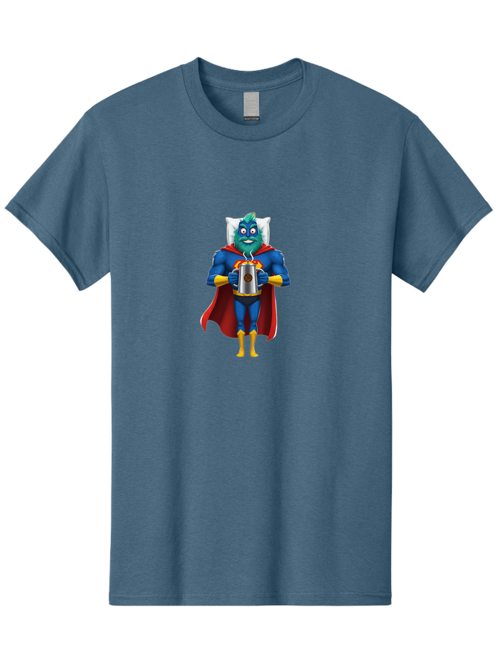 Blue-Superhero Men'S Graphic Tee, 100% Cotton, Comfortable Casual Summer Wear, Machine Washable, Vintage Camera, Old Camera, Antique Camera, Black Camera, Classic Photography, Photography Equipment, Nostalgic Device, Film Camera, Camera Art Bal834