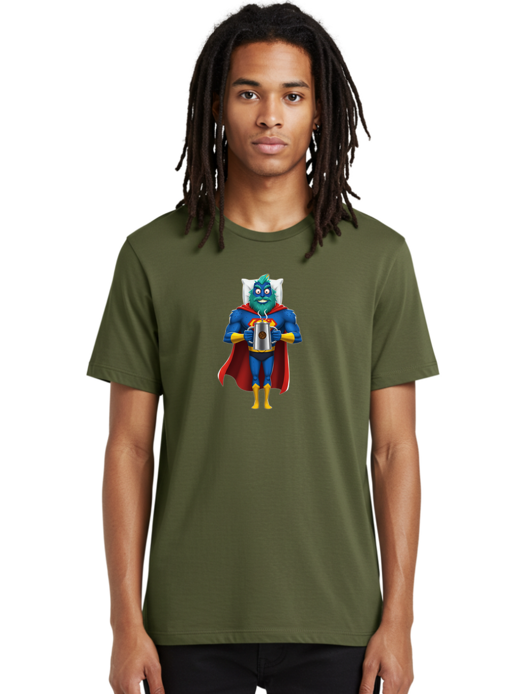 Blue-Superhero Men'S Graphic Tee, 100% Cotton, Comfortable Casual Summer Wear, Machine Washable, Vintage Camera, Old Camera, Antique Camera, Black Camera, Classic Photography, Photography Equipment, Nostalgic Device, Film Camera, Camera Art Bal834
