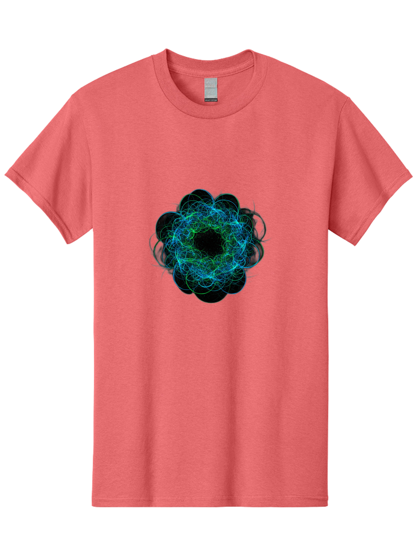 Blue-Swirling-Floral-Pattern Men'S Graphic Tee, 100% Cotton, Comfortable Casual Summer Wear, Machine Washable, Vintage Camera, Old Camera, Antique Camera, Black Camera, Classic Photography, Photography Equipment, Nostalgic Device, Film Camera, Bal835