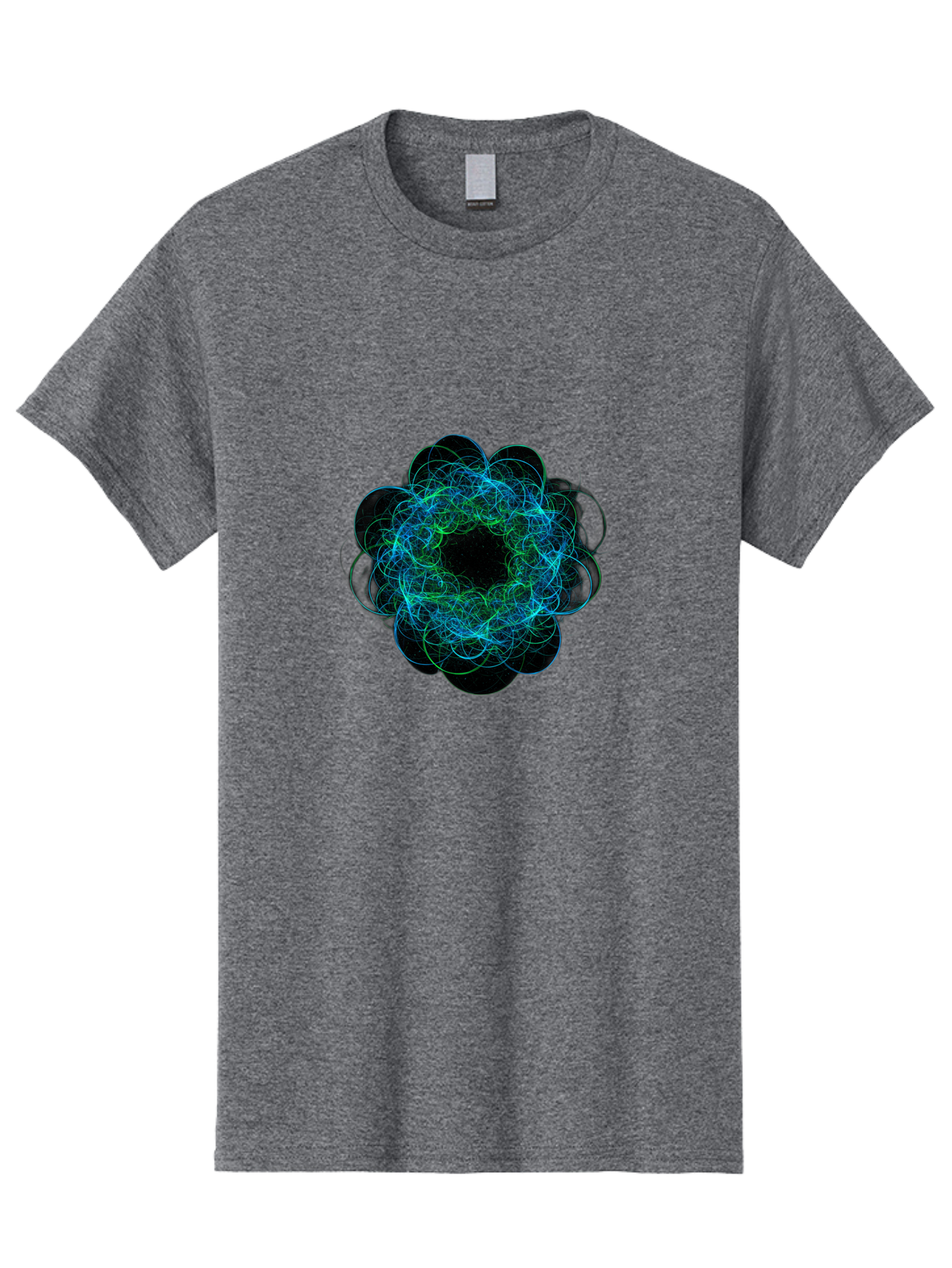 Blue-Swirling-Floral-Pattern Men'S Graphic Tee, 100% Cotton, Comfortable Casual Summer Wear, Machine Washable, Vintage Camera, Old Camera, Antique Camera, Black Camera, Classic Photography, Photography Equipment, Nostalgic Device, Film Camera, Bal835