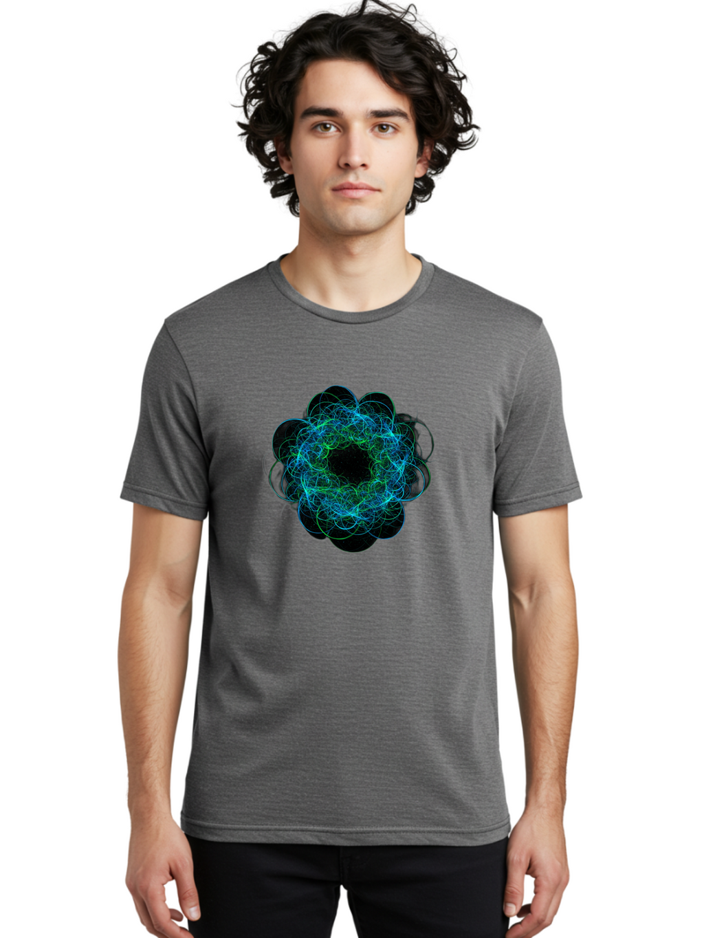 Blue-Swirling-Floral-Pattern Men'S Graphic Tee, 100% Cotton, Comfortable Casual Summer Wear, Machine Washable, Vintage Camera, Old Camera, Antique Camera, Black Camera, Classic Photography, Photography Equipment, Nostalgic Device, Film Camera, Bal835