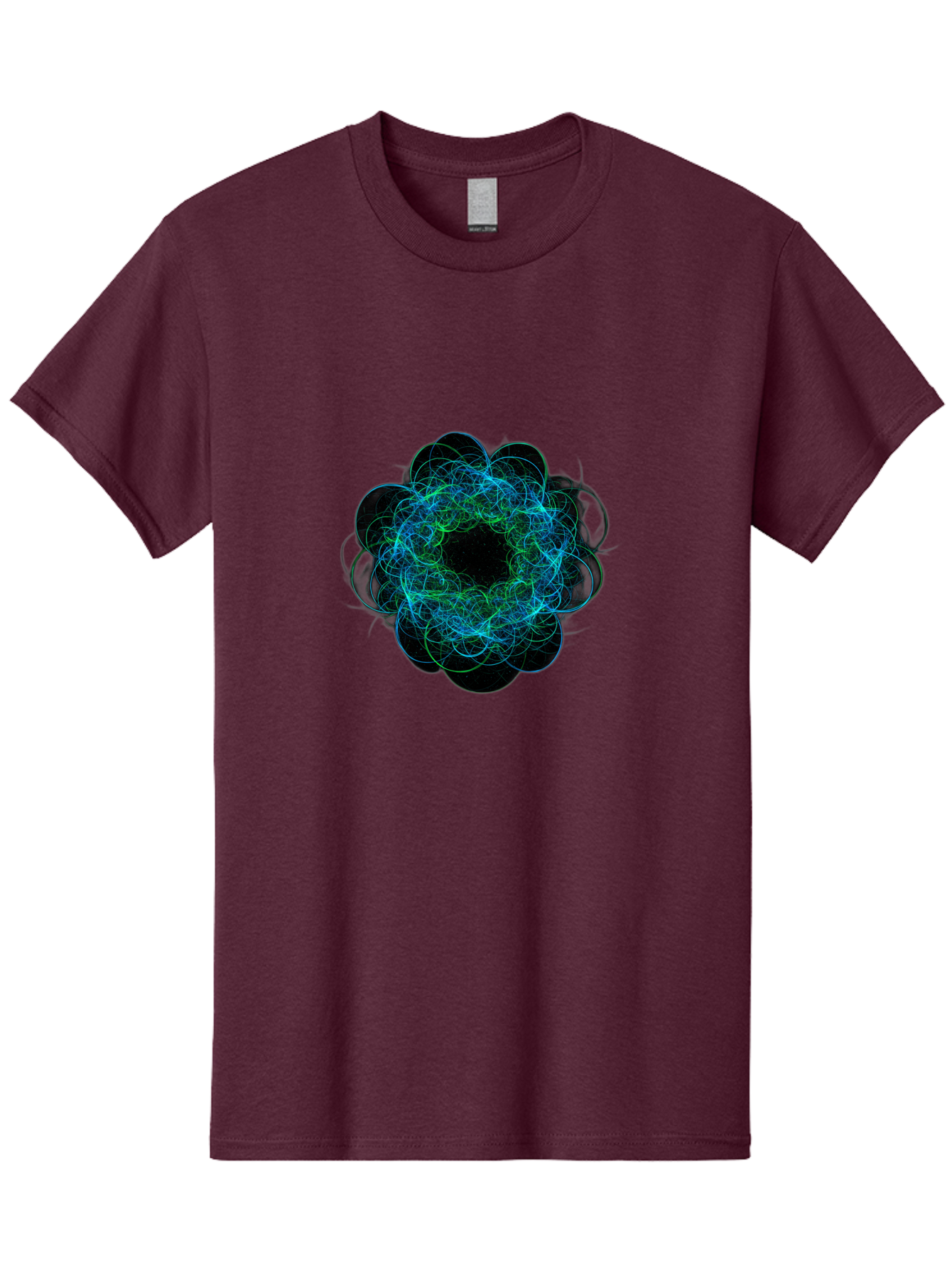 Blue-Swirling-Floral-Pattern Men'S Graphic Tee, 100% Cotton, Comfortable Casual Summer Wear, Machine Washable, Vintage Camera, Old Camera, Antique Camera, Black Camera, Classic Photography, Photography Equipment, Nostalgic Device, Film Camera, Bal835