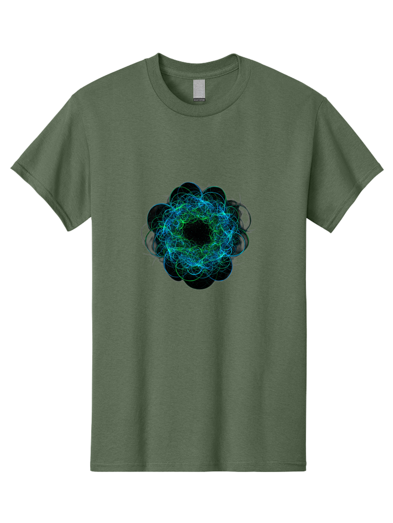 Blue-Swirling-Floral-Pattern Men'S Graphic Tee, 100% Cotton, Comfortable Casual Summer Wear, Machine Washable, Vintage Camera, Old Camera, Antique Camera, Black Camera, Classic Photography, Photography Equipment, Nostalgic Device, Film Camera, Bal835