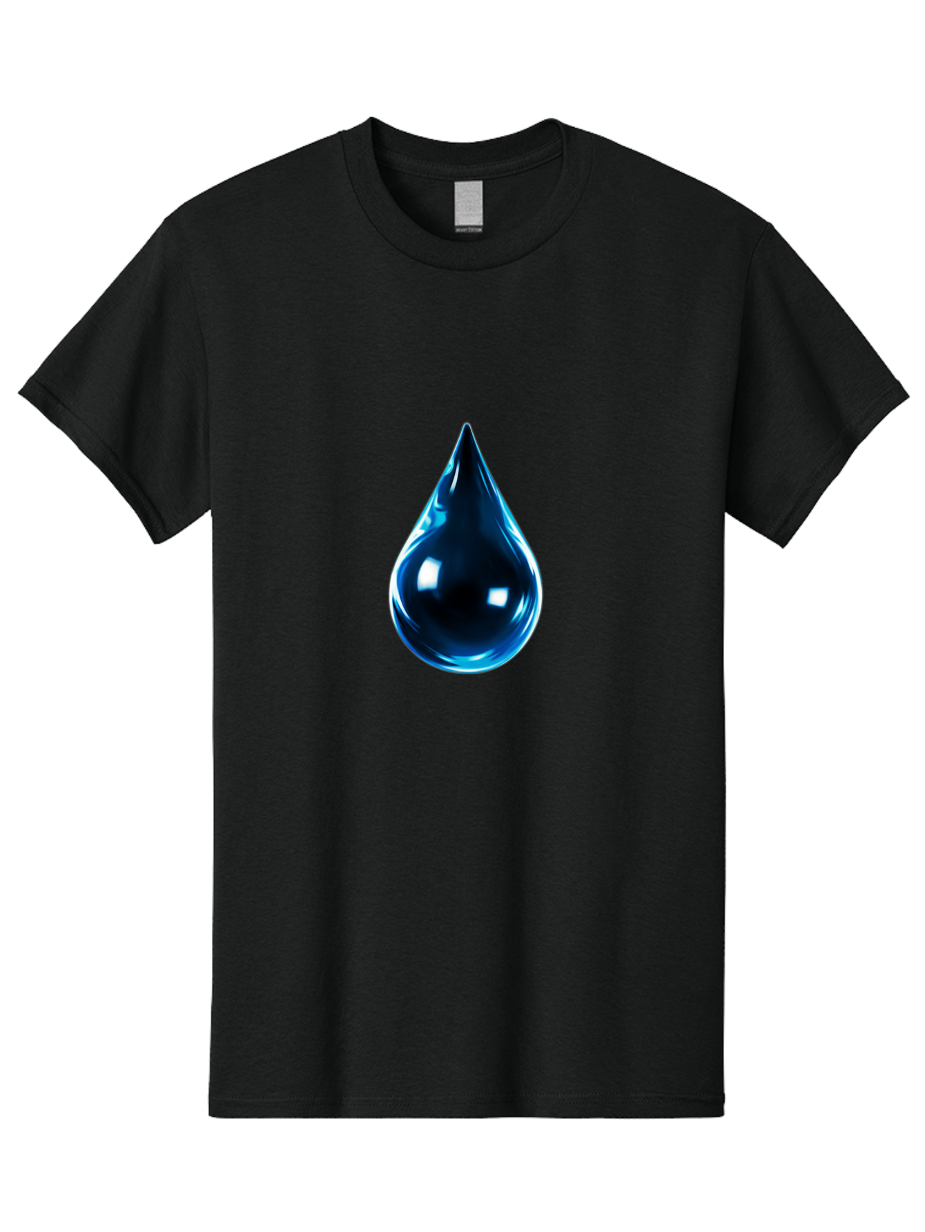 Blue-Water-Droplet Men'S Graphic Tee, 100% Cotton, Comfortable Casual Summer Wear, Machine Washable, Vintage Camera, Old Camera, Antique Camera, Black Camera, Classic Photography, Photography Equipment, Nostalgic Device, Film Camera, Bal836