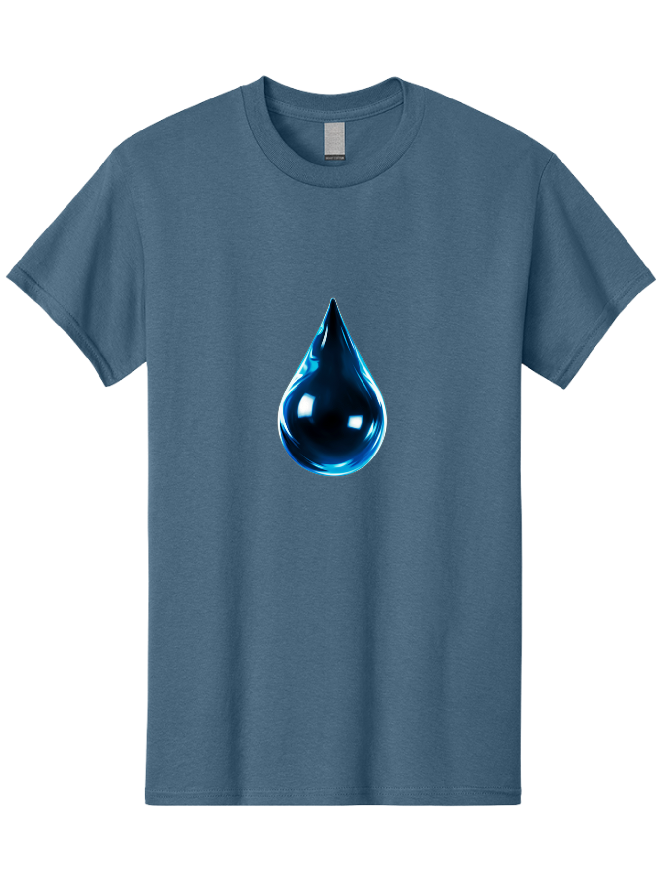 Blue-Water-Droplet Men'S Graphic Tee, 100% Cotton, Comfortable Casual Summer Wear, Machine Washable, Vintage Camera, Old Camera, Antique Camera, Black Camera, Classic Photography, Photography Equipment, Nostalgic Device, Film Camera, Bal836