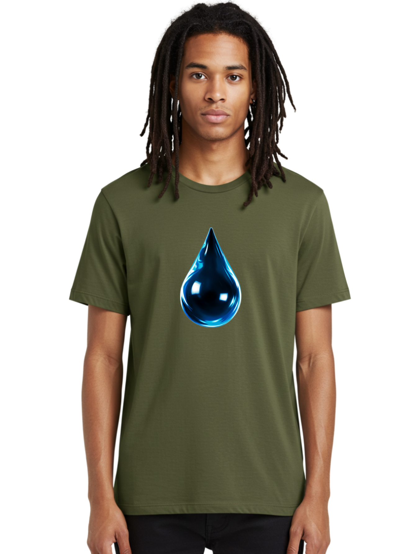 Blue-Water-Droplet Men'S Graphic Tee, 100% Cotton, Comfortable Casual Summer Wear, Machine Washable, Vintage Camera, Old Camera, Antique Camera, Black Camera, Classic Photography, Photography Equipment, Nostalgic Device, Film Camera, Bal836