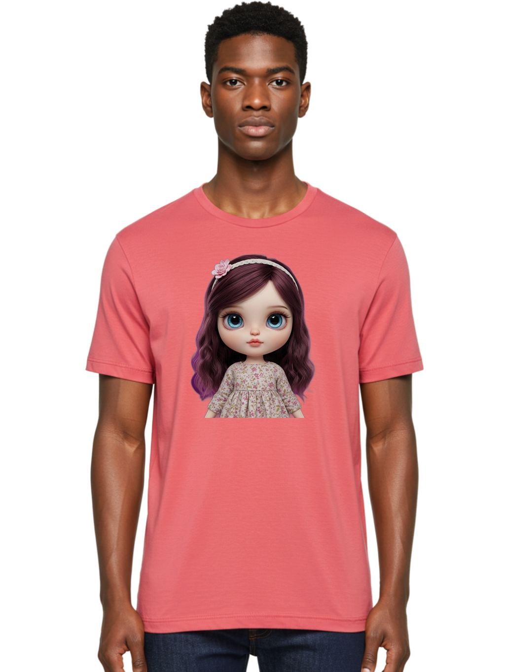 Blythe-Doll-2 Men'S Graphic Tee, 100% Cotton, Comfortable Casual Summer Wear, Machine Washable, Vintage Camera, Old Camera, Antique Camera, Black Camera, Classic Photography, Photography Equipment, Nostalgic Device, Film Camera, Camera Art Bal838