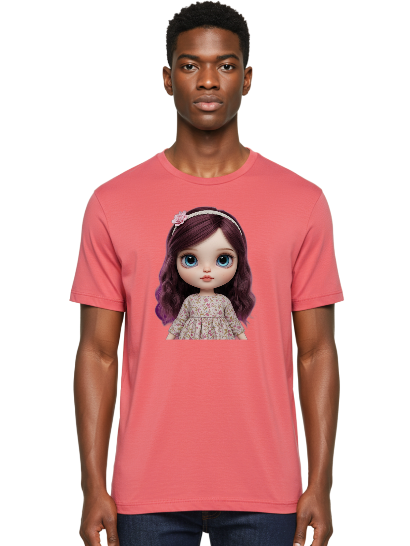 Blythe-Doll-2 Men'S Graphic Tee, 100% Cotton, Comfortable Casual Summer Wear, Machine Washable, Vintage Camera, Old Camera, Antique Camera, Black Camera, Classic Photography, Photography Equipment, Nostalgic Device, Film Camera, Camera Art Bal838