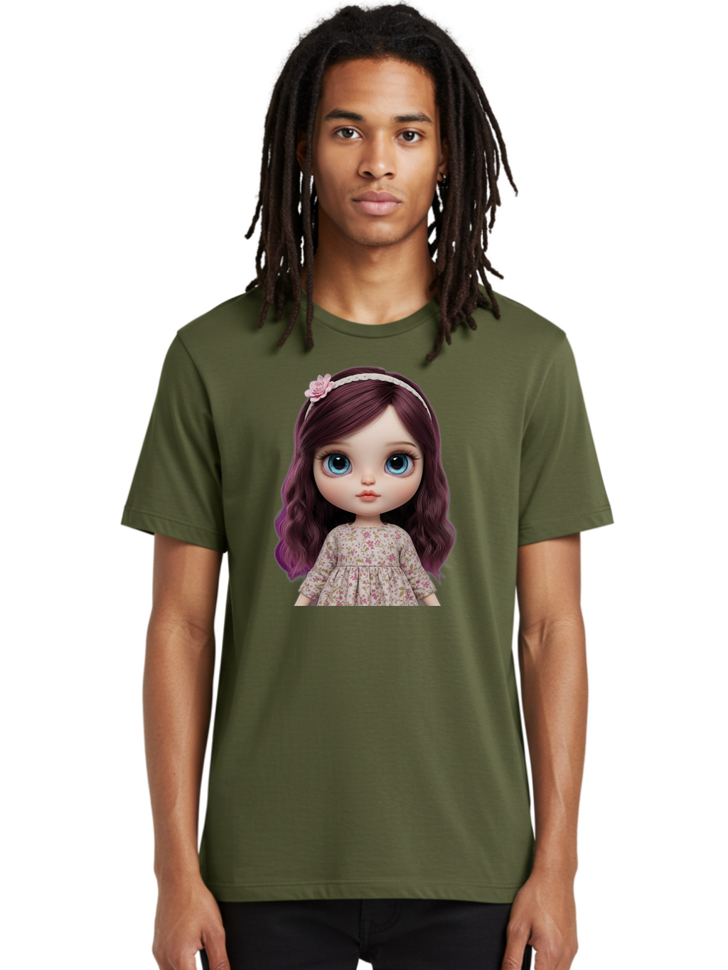 Blythe-Doll-2 Men'S Graphic Tee, 100% Cotton, Comfortable Casual Summer Wear, Machine Washable, Vintage Camera, Old Camera, Antique Camera, Black Camera, Classic Photography, Photography Equipment, Nostalgic Device, Film Camera, Camera Art Bal838