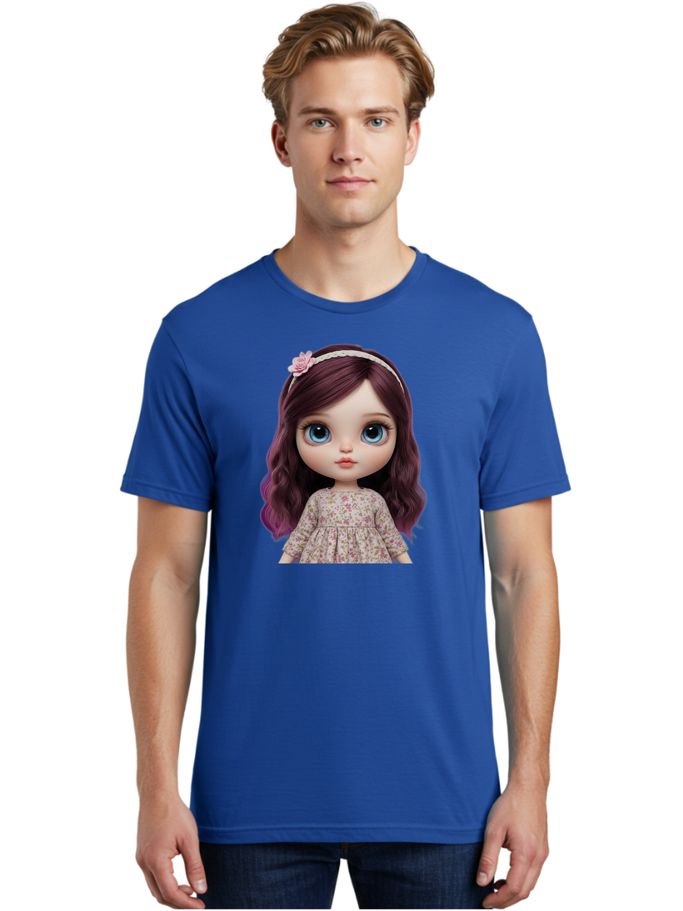 Blythe-Doll-2 Men'S Graphic Tee, 100% Cotton, Comfortable Casual Summer Wear, Machine Washable, Vintage Camera, Old Camera, Antique Camera, Black Camera, Classic Photography, Photography Equipment, Nostalgic Device, Film Camera, Camera Art Bal838