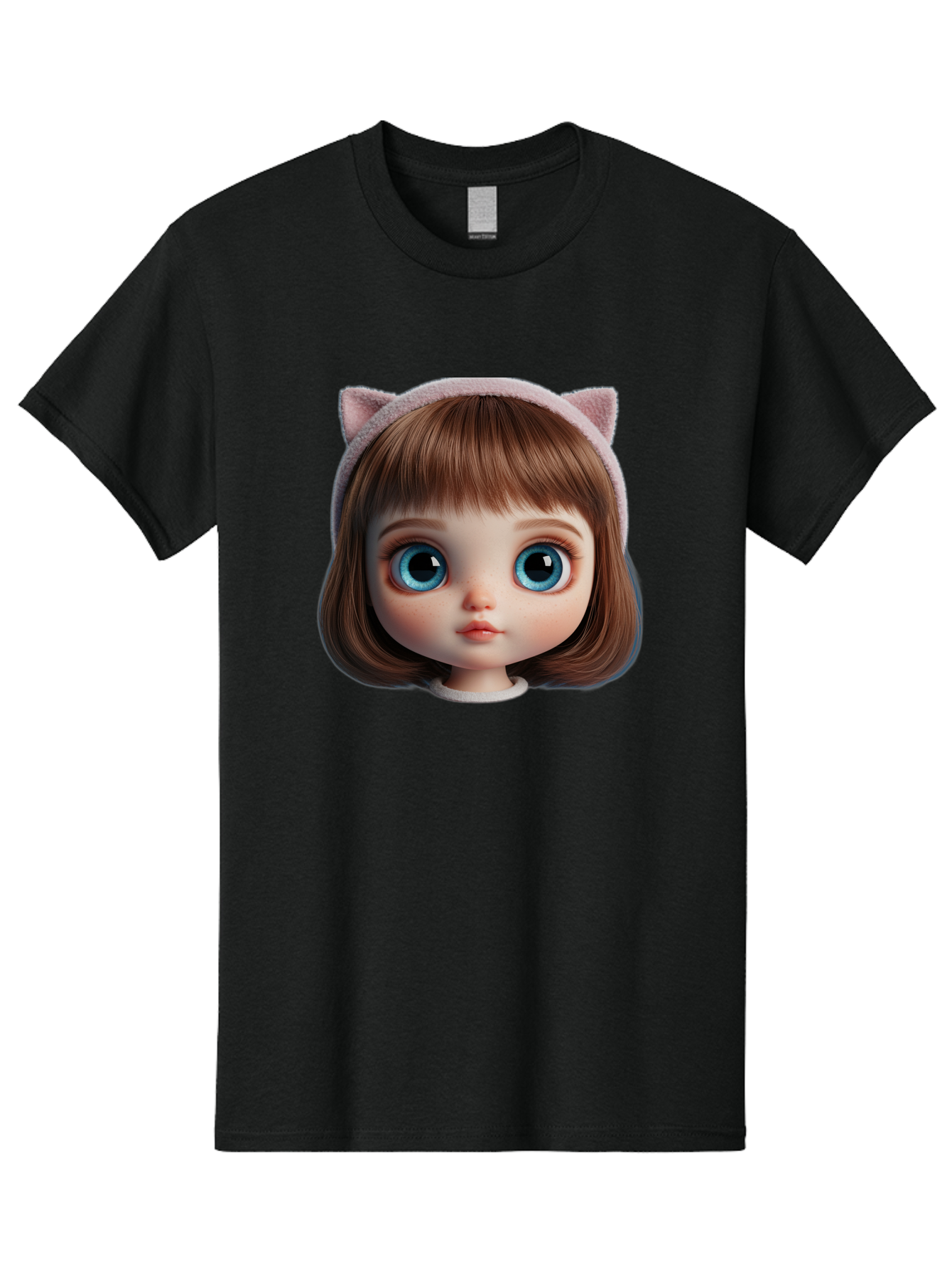 Blythe-Doll-4 Men'S Graphic Tee, 100% Cotton, Comfortable Casual Summer Wear, Machine Washable, Vintage Camera, Old Camera, Antique Camera, Black Camera, Classic Photography, Photography Equipment, Nostalgic Device, Film Camera, Camera Art Bal840