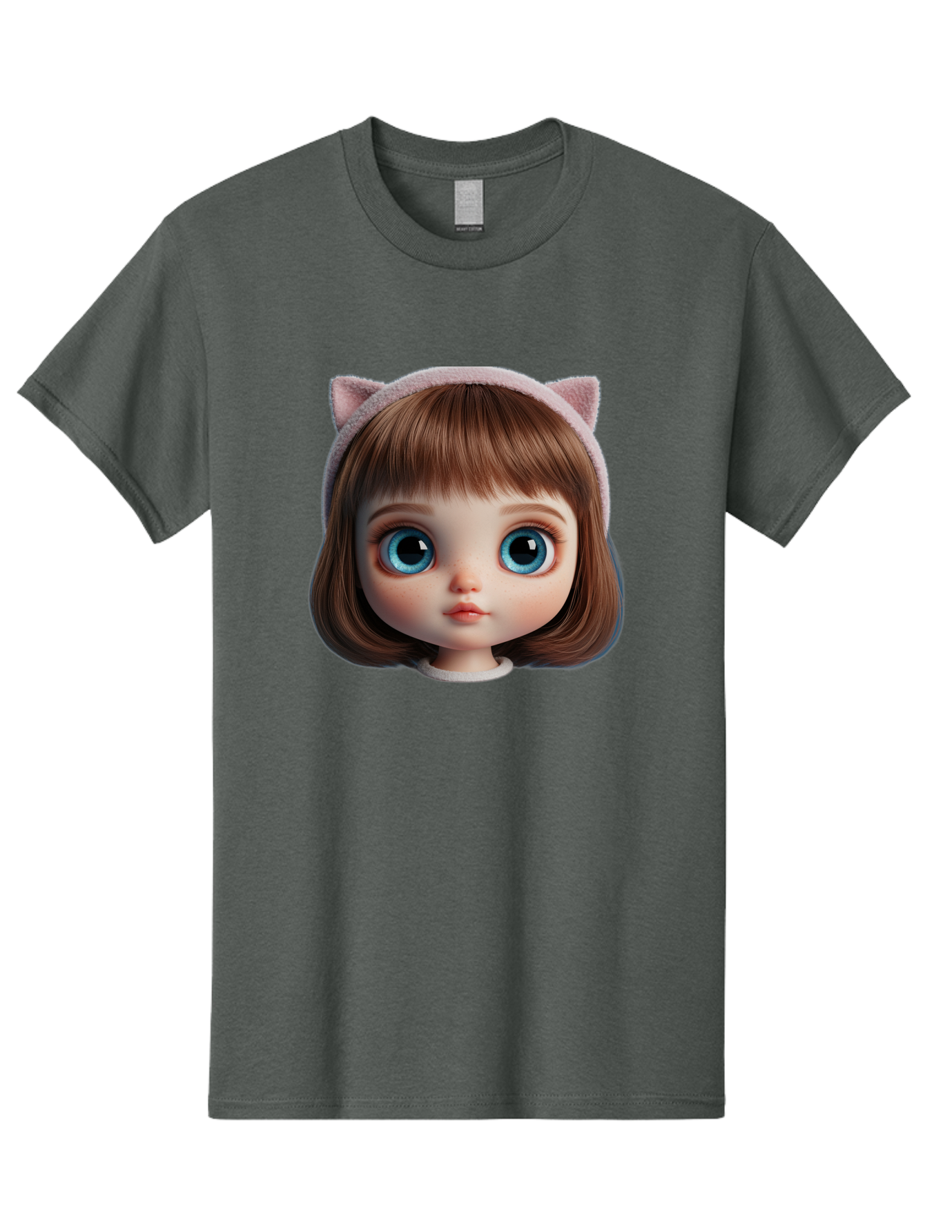 Blythe-Doll-4 Men'S Graphic Tee, 100% Cotton, Comfortable Casual Summer Wear, Machine Washable, Vintage Camera, Old Camera, Antique Camera, Black Camera, Classic Photography, Photography Equipment, Nostalgic Device, Film Camera, Camera Art Bal840