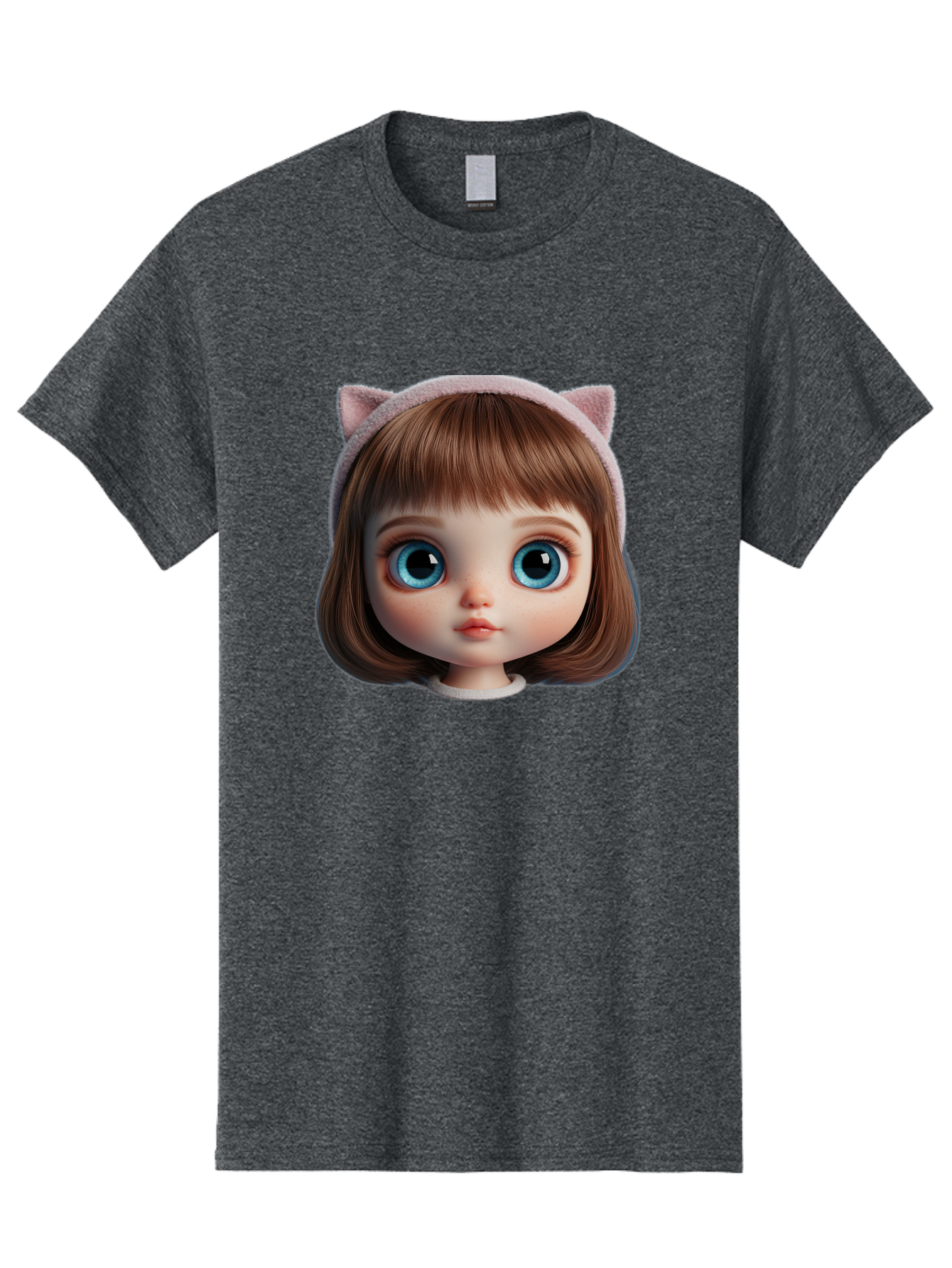 Blythe-Doll-4 Men'S Graphic Tee, 100% Cotton, Comfortable Casual Summer Wear, Machine Washable, Vintage Camera, Old Camera, Antique Camera, Black Camera, Classic Photography, Photography Equipment, Nostalgic Device, Film Camera, Camera Art Bal840