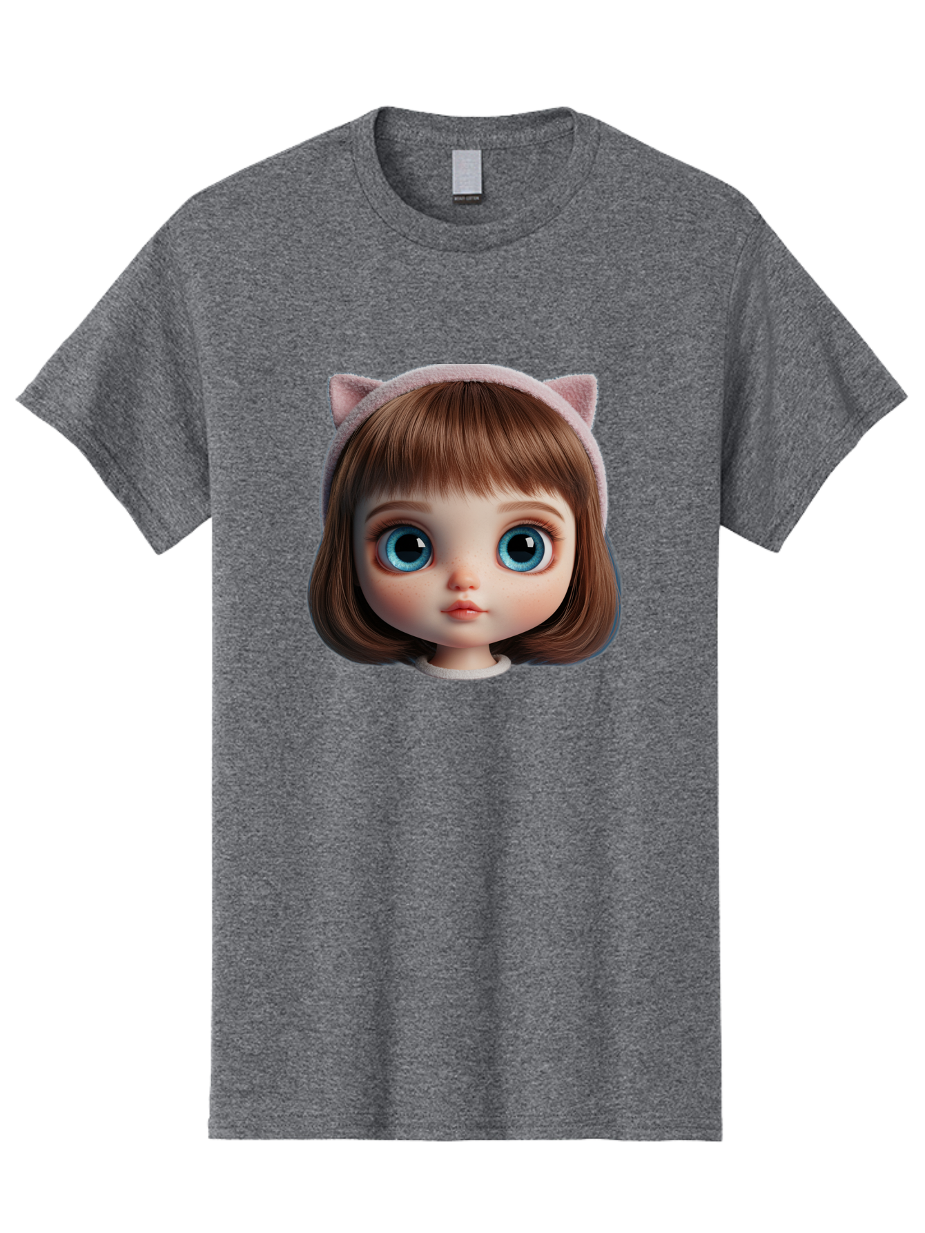 Blythe-Doll-4 Men'S Graphic Tee, 100% Cotton, Comfortable Casual Summer Wear, Machine Washable, Vintage Camera, Old Camera, Antique Camera, Black Camera, Classic Photography, Photography Equipment, Nostalgic Device, Film Camera, Camera Art Bal840