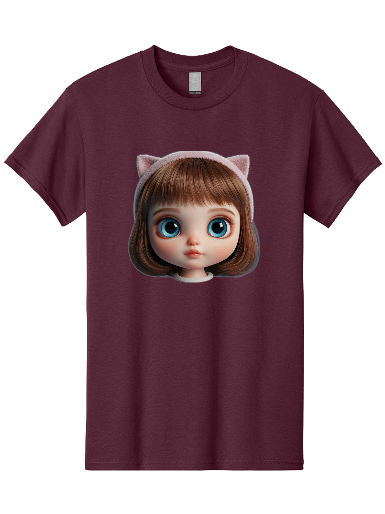 Blythe-Doll-4 Men'S Graphic Tee, 100% Cotton, Comfortable Casual Summer Wear, Machine Washable, Vintage Camera, Old Camera, Antique Camera, Black Camera, Classic Photography, Photography Equipment, Nostalgic Device, Film Camera, Camera Art Bal840