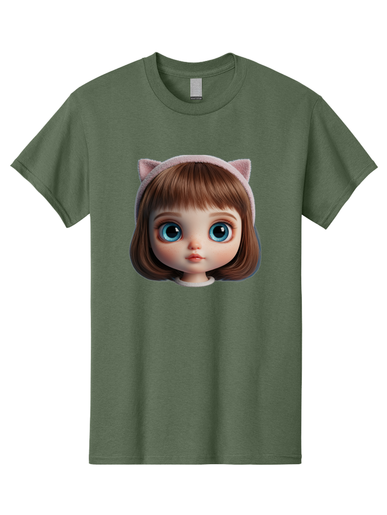 Blythe-Doll-4 Men'S Graphic Tee, 100% Cotton, Comfortable Casual Summer Wear, Machine Washable, Vintage Camera, Old Camera, Antique Camera, Black Camera, Classic Photography, Photography Equipment, Nostalgic Device, Film Camera, Camera Art Bal840