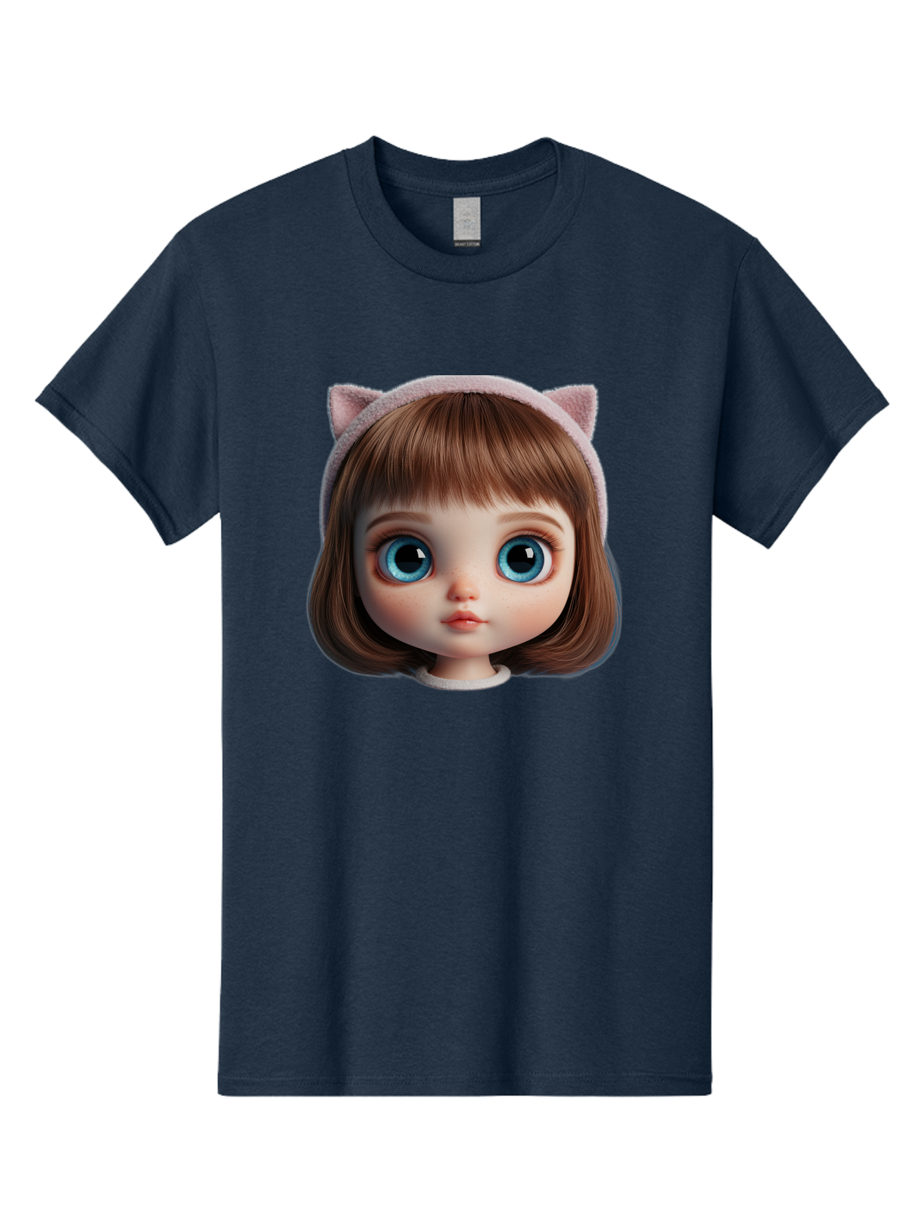 Blythe-Doll-4 Men'S Graphic Tee, 100% Cotton, Comfortable Casual Summer Wear, Machine Washable, Vintage Camera, Old Camera, Antique Camera, Black Camera, Classic Photography, Photography Equipment, Nostalgic Device, Film Camera, Camera Art Bal840