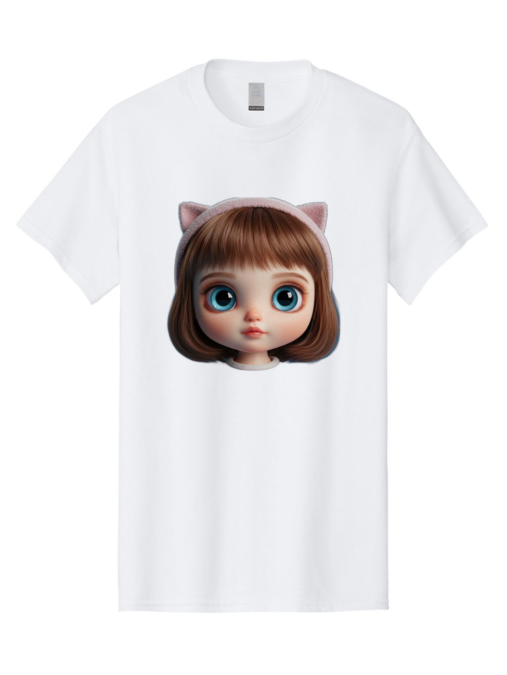 Blythe-Doll-4 Men'S Graphic Tee, 100% Cotton, Comfortable Casual Summer Wear, Machine Washable, Vintage Camera, Old Camera, Antique Camera, Black Camera, Classic Photography, Photography Equipment, Nostalgic Device, Film Camera, Camera Art Bal840
