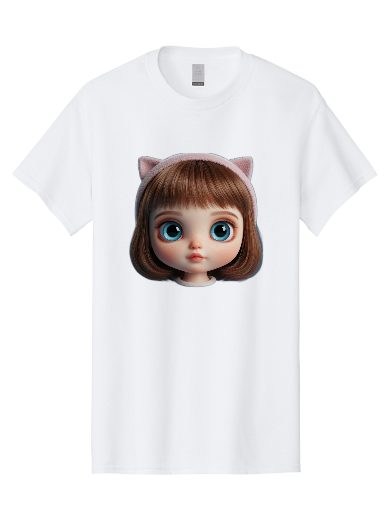Blythe-Doll-4 Men'S Graphic Tee, 100% Cotton, Comfortable Casual Summer Wear, Machine Washable, Vintage Camera, Old Camera, Antique Camera, Black Camera, Classic Photography, Photography Equipment, Nostalgic Device, Film Camera, Camera Art Bal840