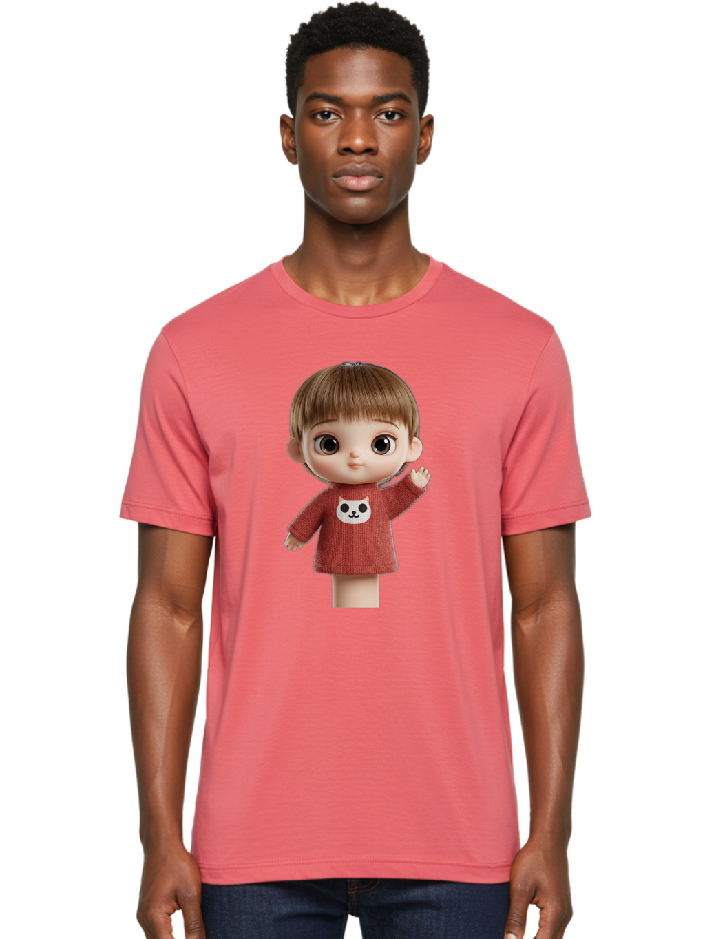 Blythe-Doll-5 Men'S Graphic Tee, 100% Cotton, Comfortable Casual Summer Wear, Machine Washable, Vintage Camera, Old Camera, Antique Camera, Black Camera, Classic Photography, Photography Equipment, Nostalgic Device, Film Camera, Camera Art Bal841