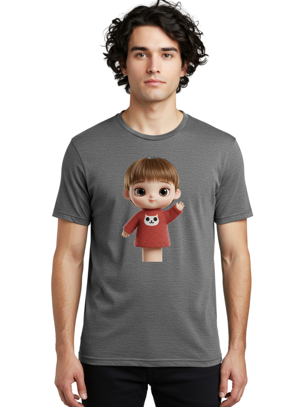 Blythe-Doll-5 Men'S Graphic Tee, 100% Cotton, Comfortable Casual Summer Wear, Machine Washable, Vintage Camera, Old Camera, Antique Camera, Black Camera, Classic Photography, Photography Equipment, Nostalgic Device, Film Camera, Camera Art Bal841
